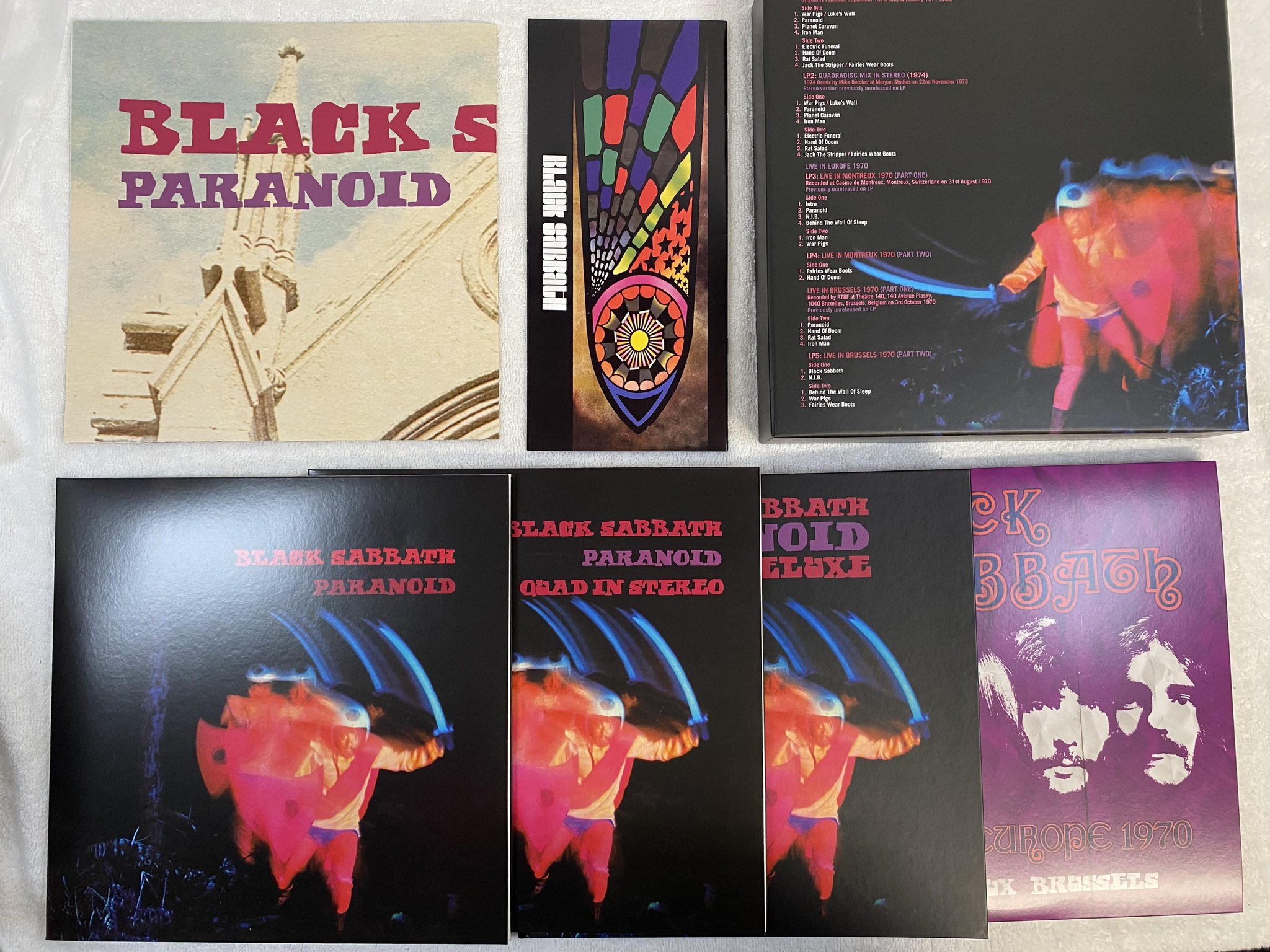 Omslagsbild för skivan BLACK SABBATH paranoid super deluxe BOX 3xLP 2020 BMG BMGCAT401BOX ** AS NEW **