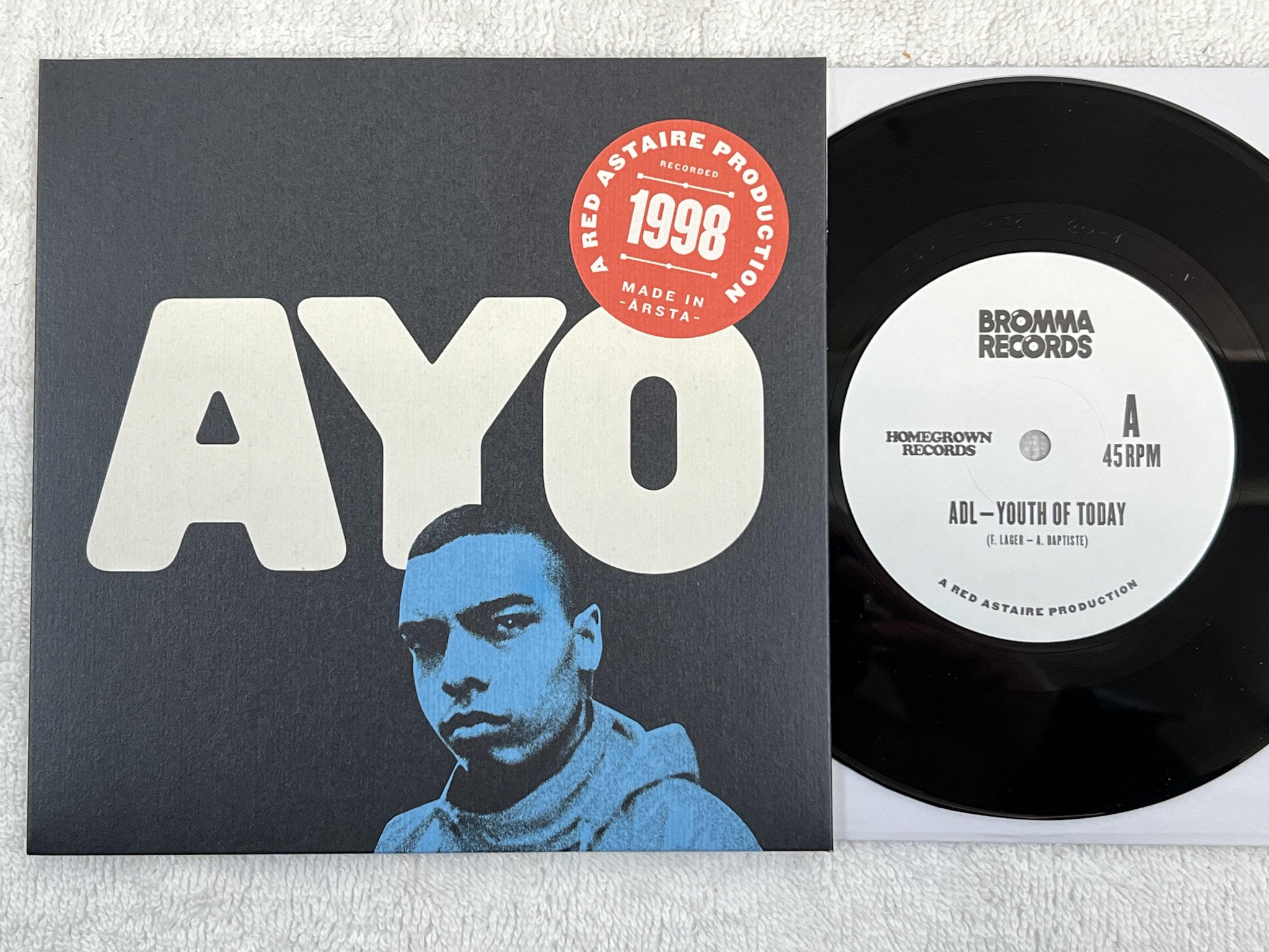 Omslagsbild för skivan AYO / ADL for my dead cats / youth of today split-7" 2020 BROMMA RECORDS