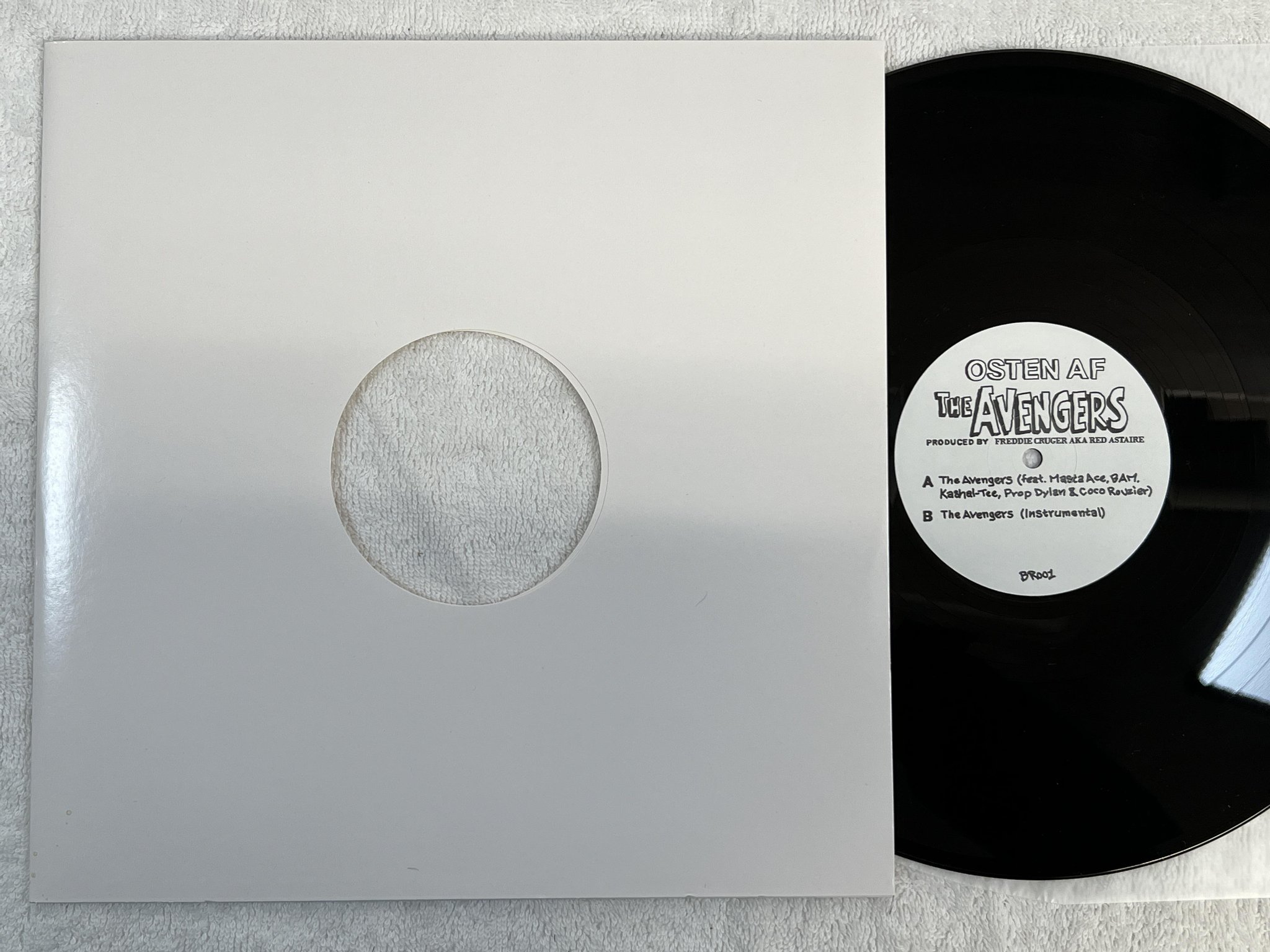 Omslagsbild för skivan OSTEN AF The avengers 12" 2017 Swe BROMMA RECORDS BR 001