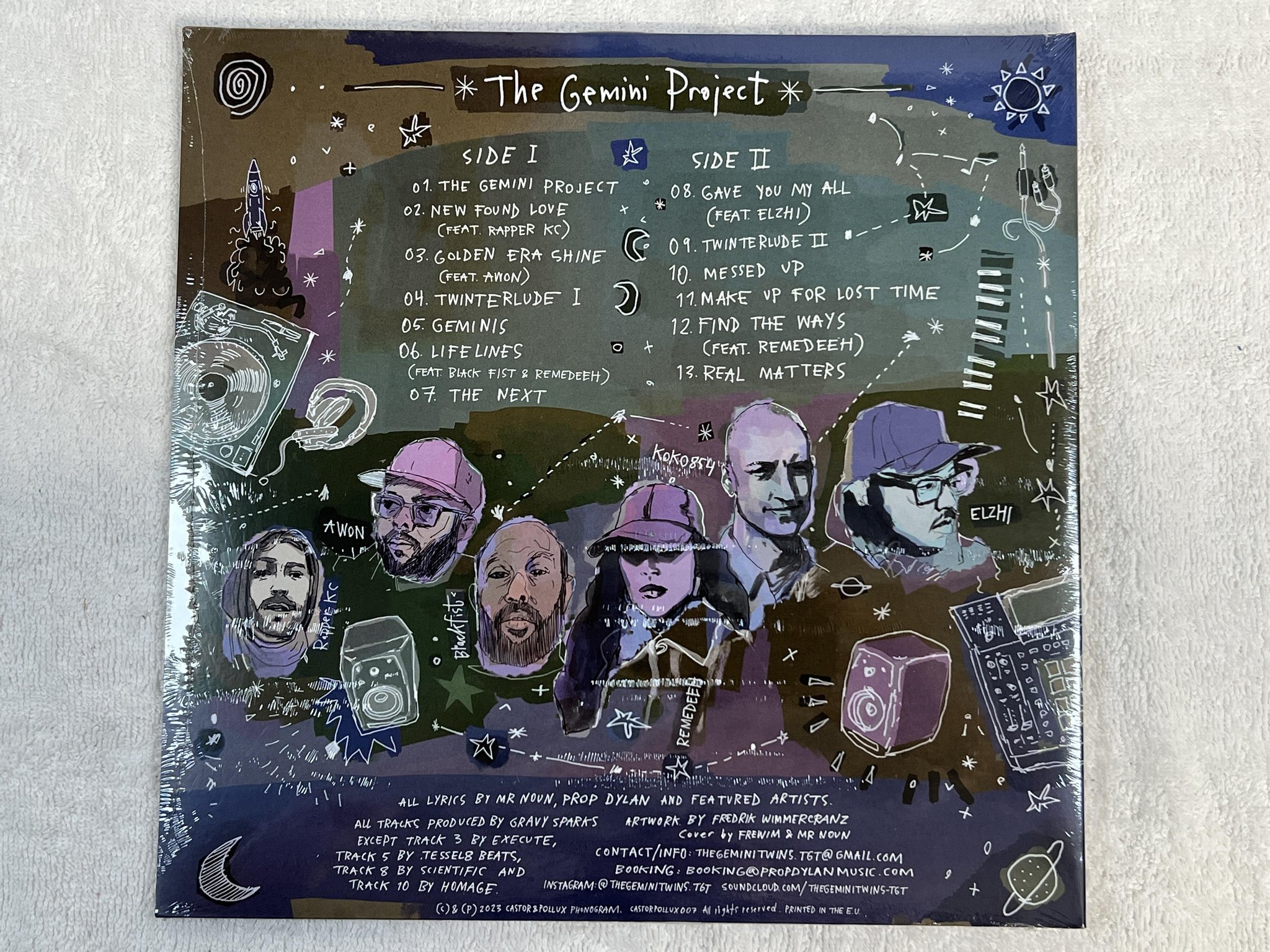 Omslagsbild för skivan THE GEMINI TWINS The Gemini Project LP 2023 Swe CASTORPOLLUX007 ** BOOM BAP **