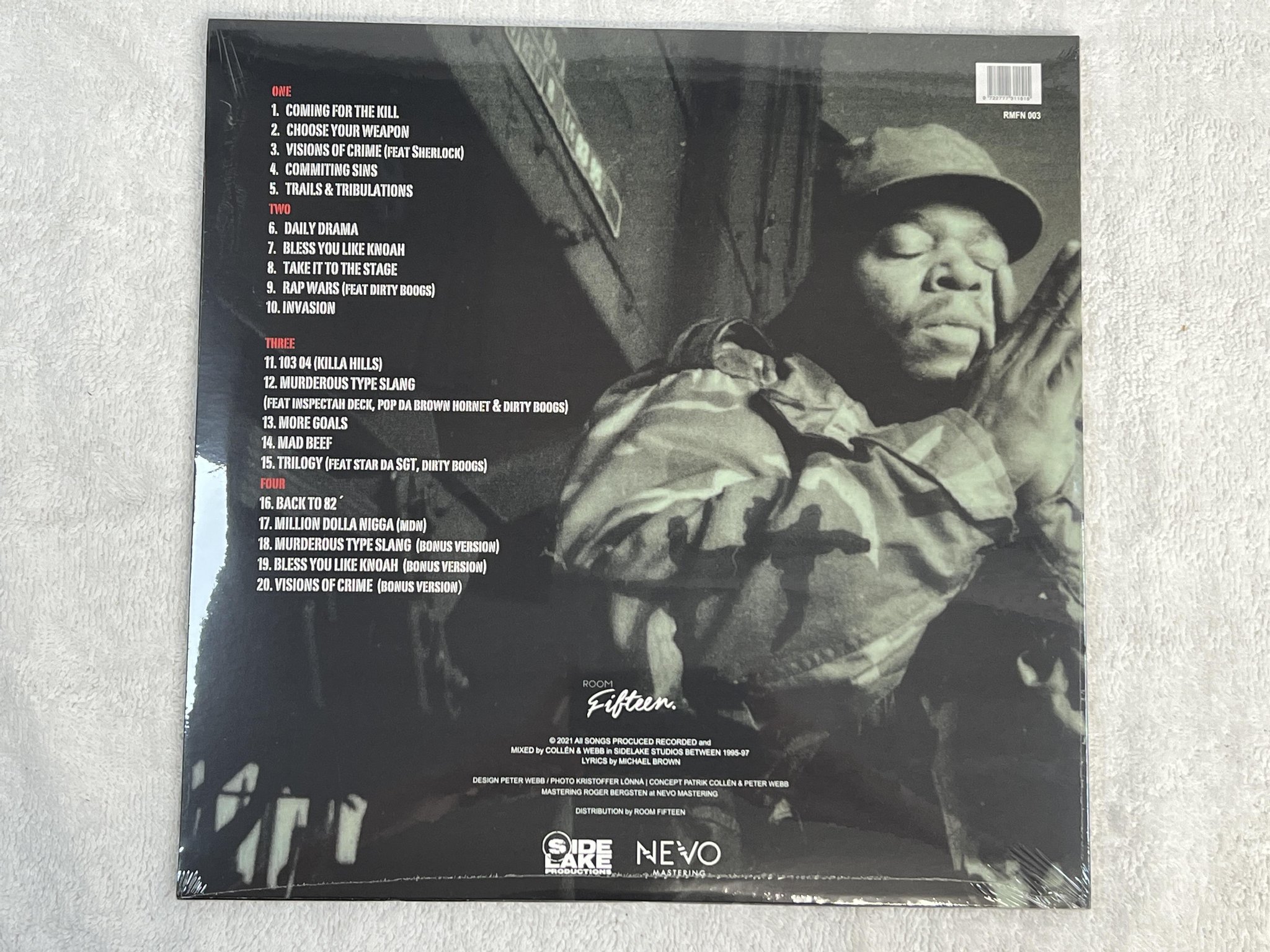 Omslagsbild för skivan KNOAH THA SINNA The Album 2xLP 2021 ROOM FIFTEEN RMFN 003