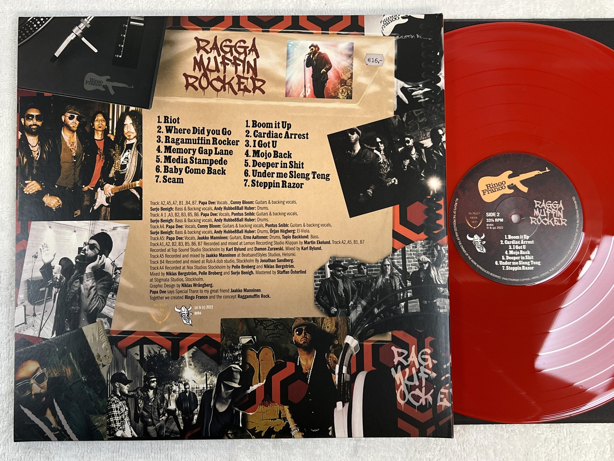 Omslagsbild för skivan RINGO FRANCO raggamuffin rocker LP 2023 Swe BLACK VIKING BVR4