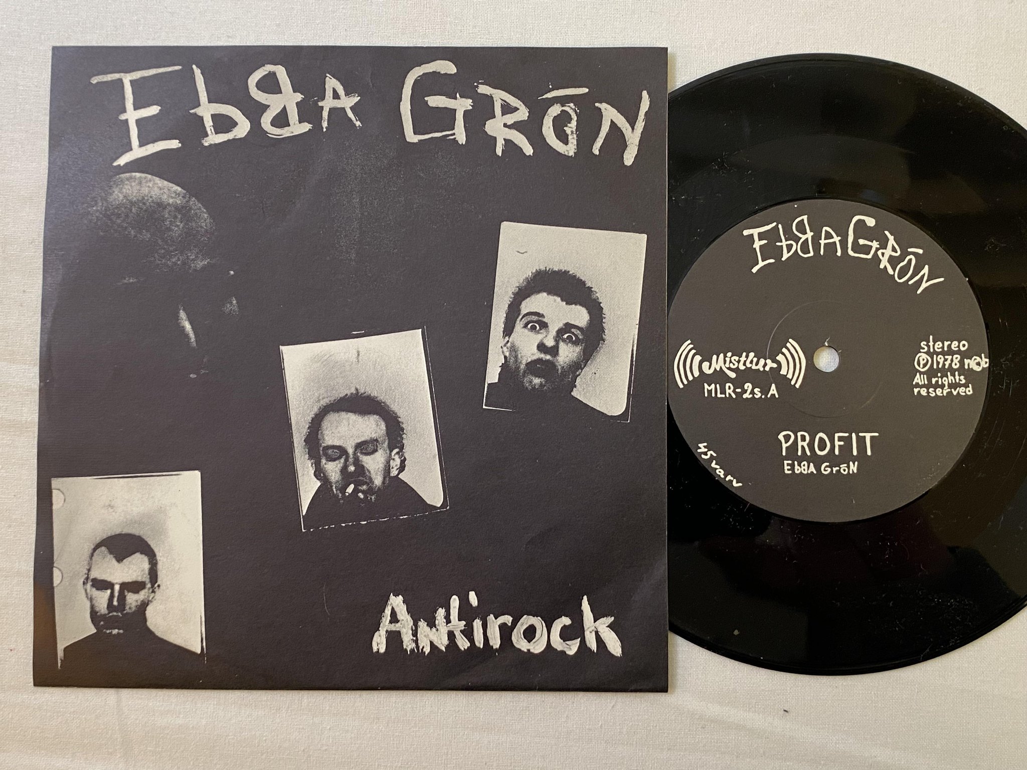 Omslagsbild för skivan EBBA GRÖN antirock 7" re -78 Swe MISTLUR MLR-2s