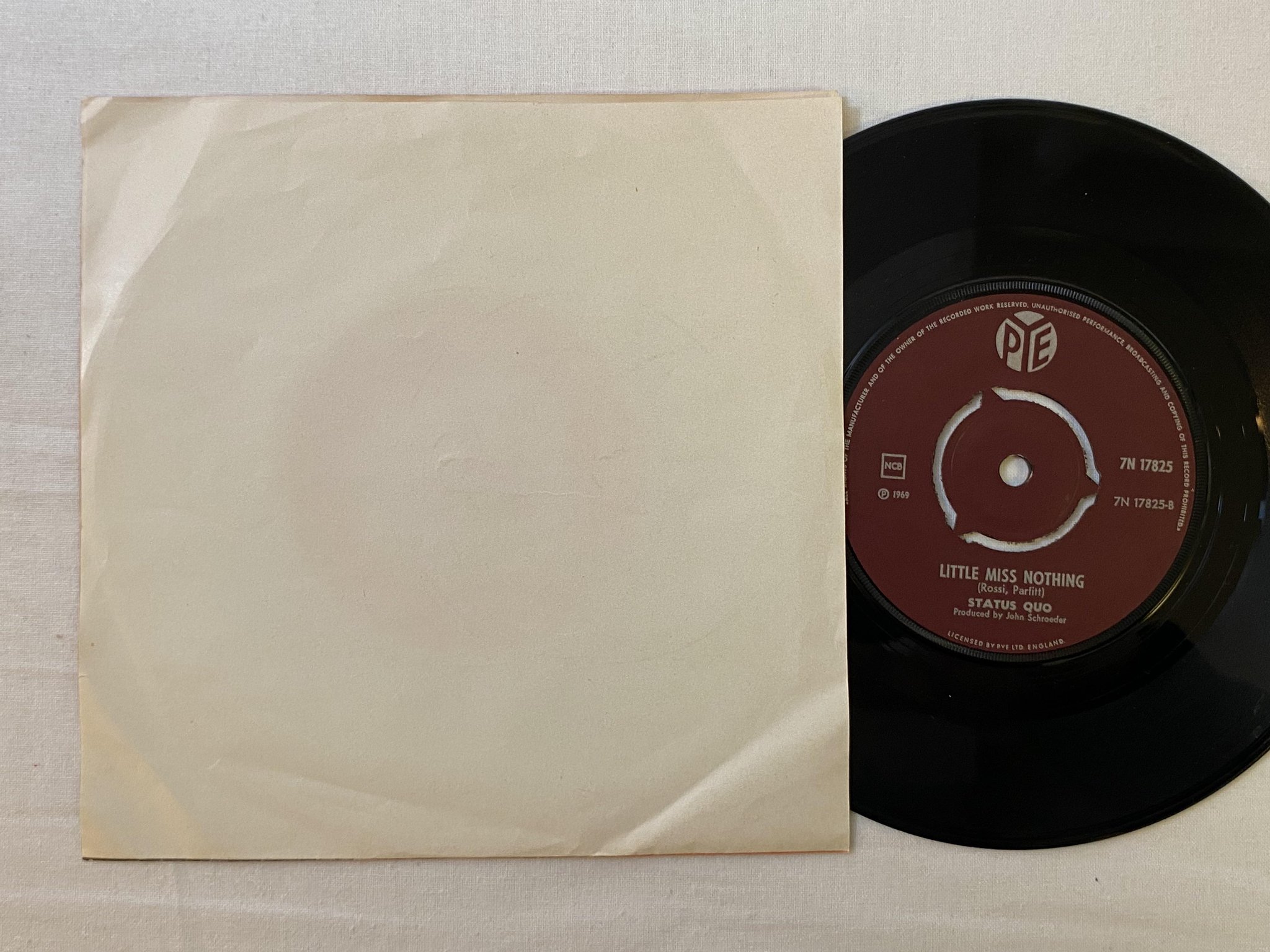 Omslagsbild för skivan STATUS QUO the price of love 7" -69 Norway PYE 7N 17825 *** MEGA RARE ***