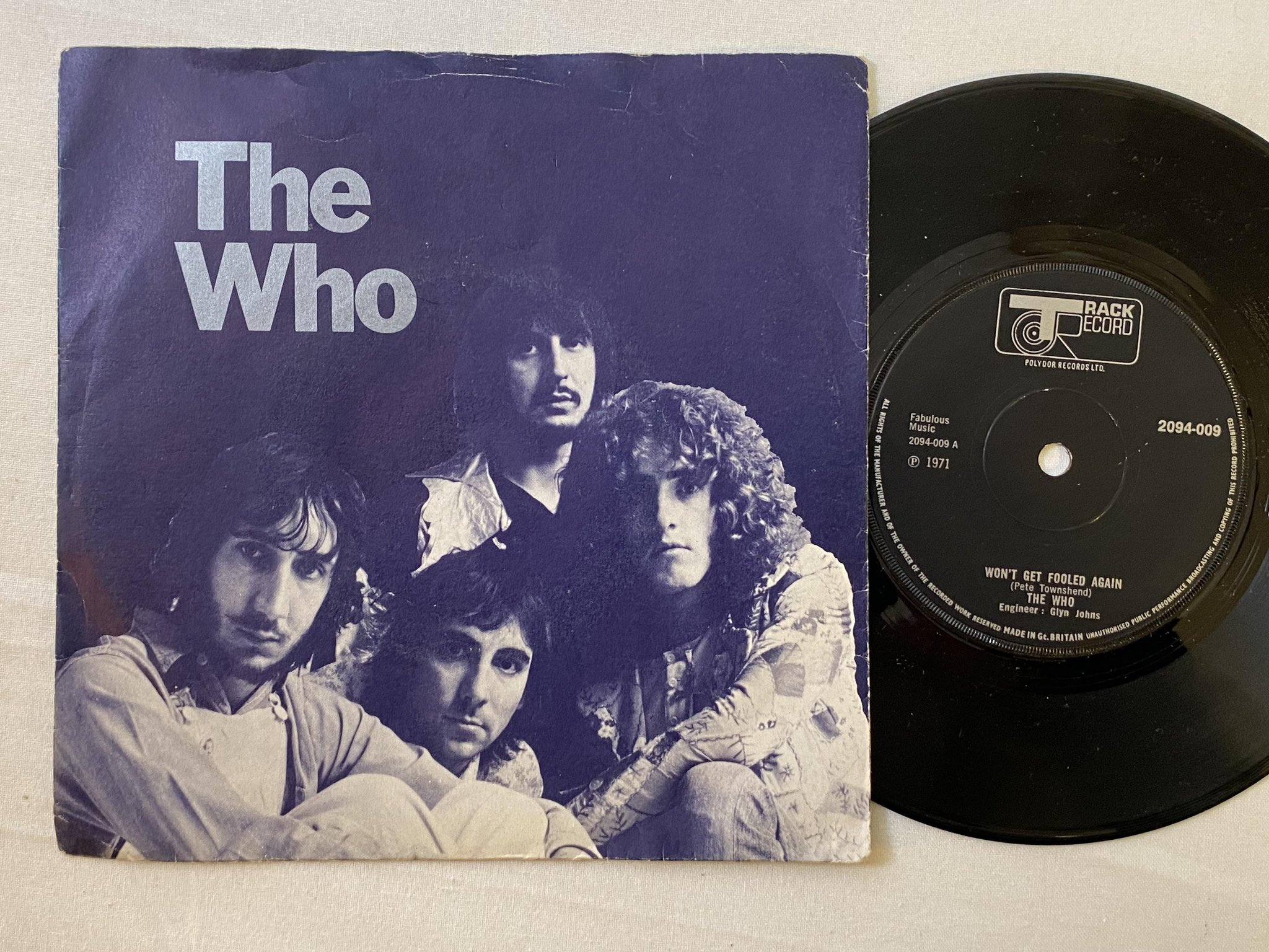 Omslagsbild för skivan THE WHO won't get fooled again 7" -71 UK TRACK 2094-009