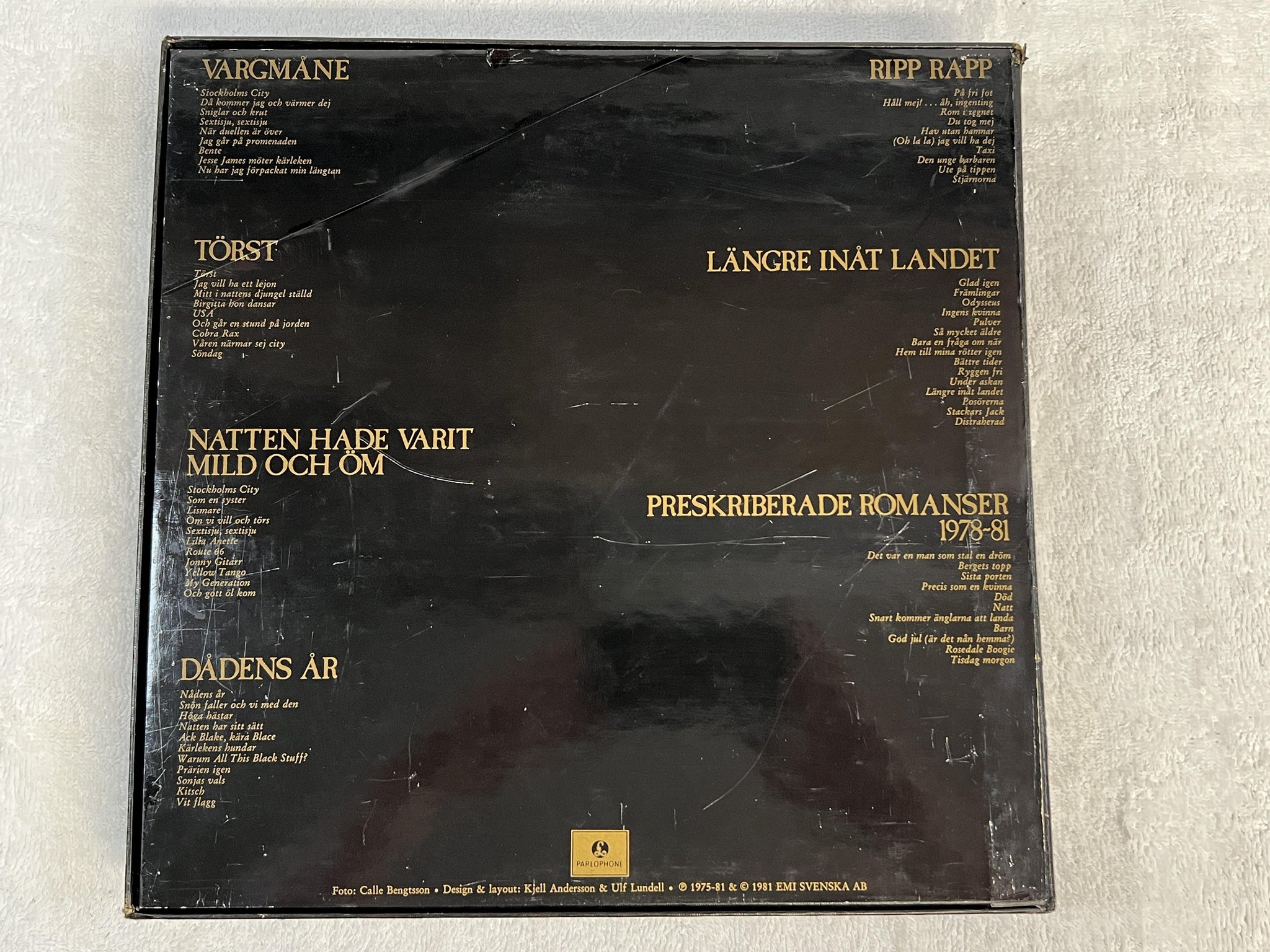 Omslagsbild för skivan ULF LUNDELL Innan Jag Anfölls Av Indianerna 1975-1981 LP box set -81 EMI U.L.1