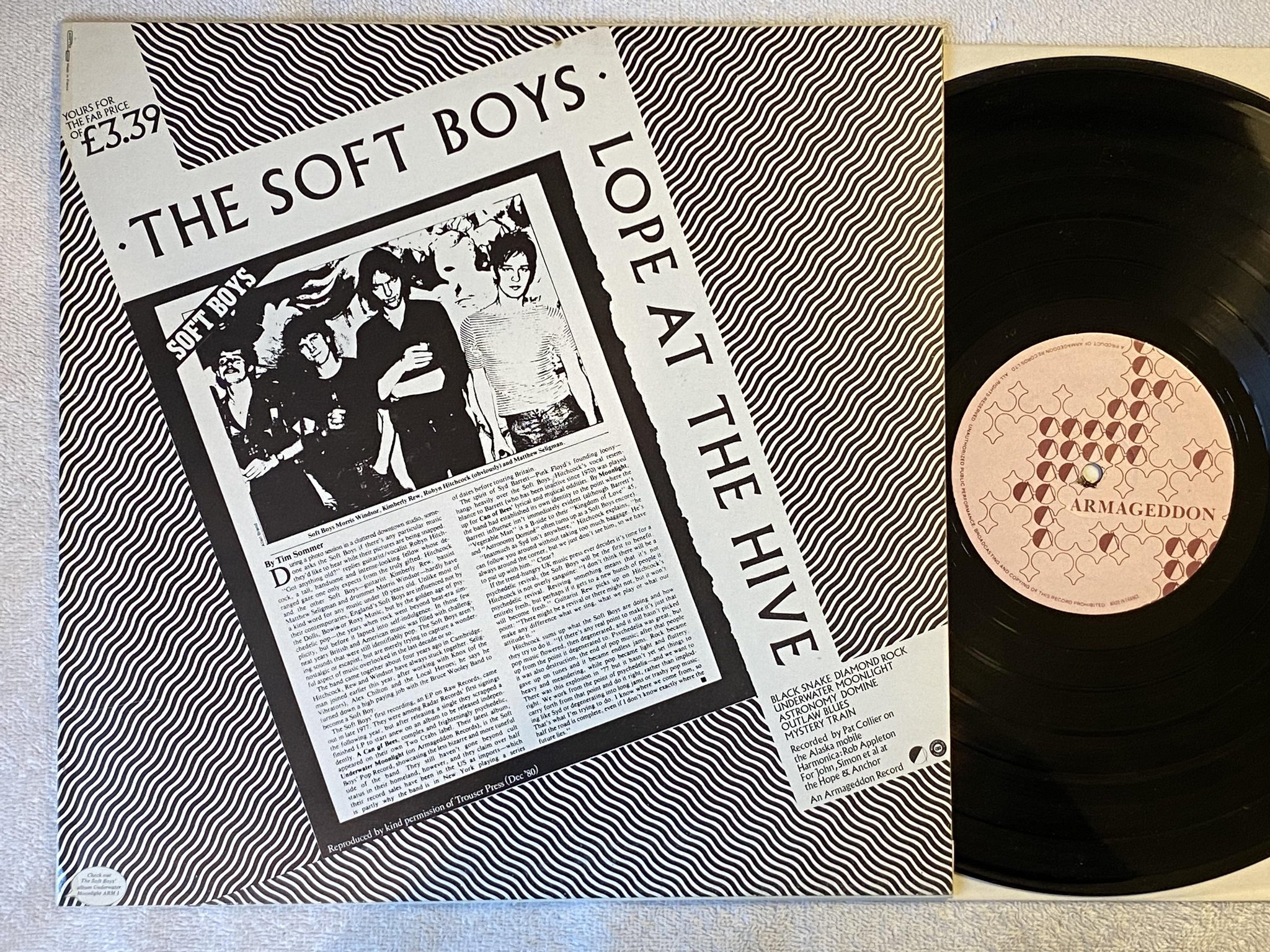 Omslagsbild för skivan THE SOFT BOYS Two Halves For The Price Of One LP -81 UK ARMAGEDDON BYE 1