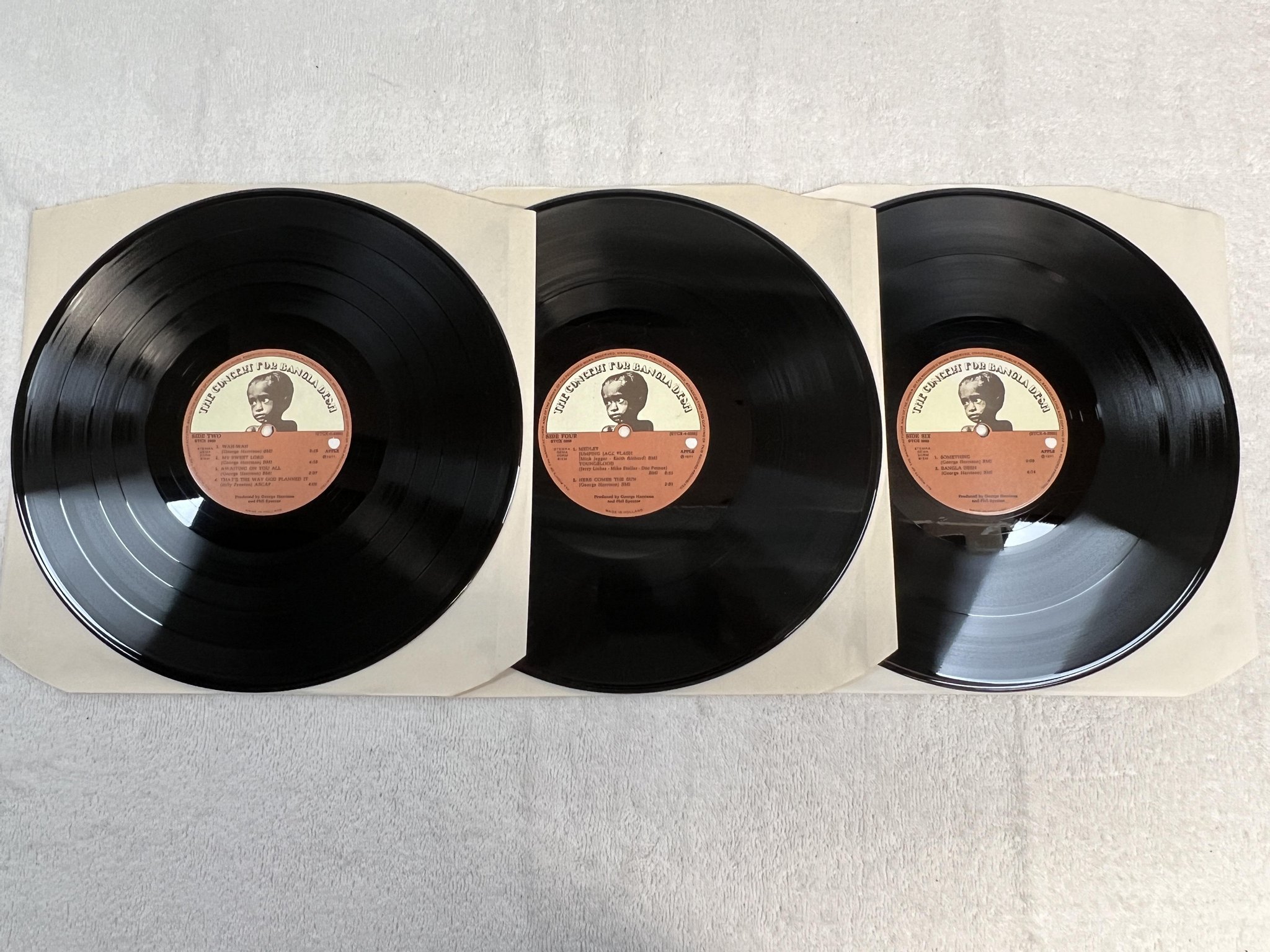 Omslagsbild för skivan V/A The Concert For Bangla Desh 3xLP BOX SET Hol APPLE STCX 3385