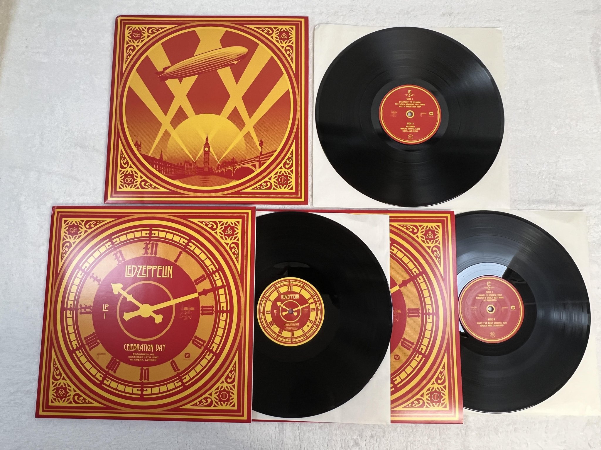 Omslagsbild för skivan LED ZEPPELIN Celebration Day 3xLP box set 2012 WARNER MUSIC 180g **** RARE ****