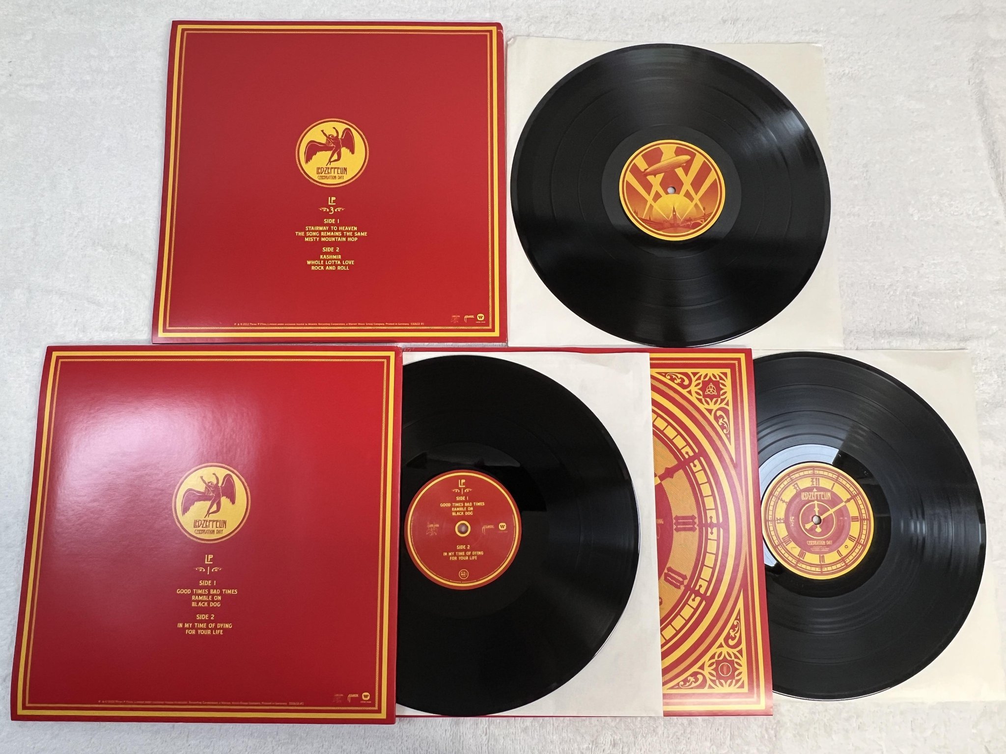 Omslagsbild för skivan LED ZEPPELIN Celebration Day 3xLP box set 2012 WARNER MUSIC 180g **** RARE ****