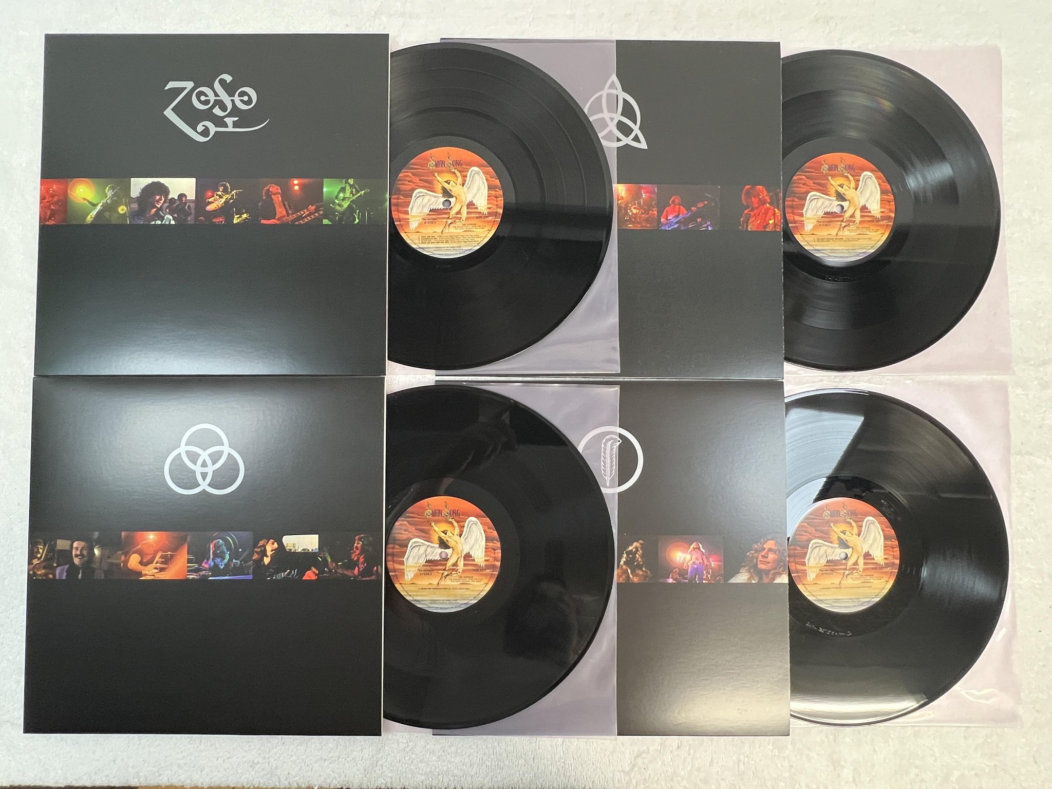 Omslagsbild för skivan LED ZEPPELIN The Song Remains The Same 4xLP box set 2007 US SWAN SONG R1 357564