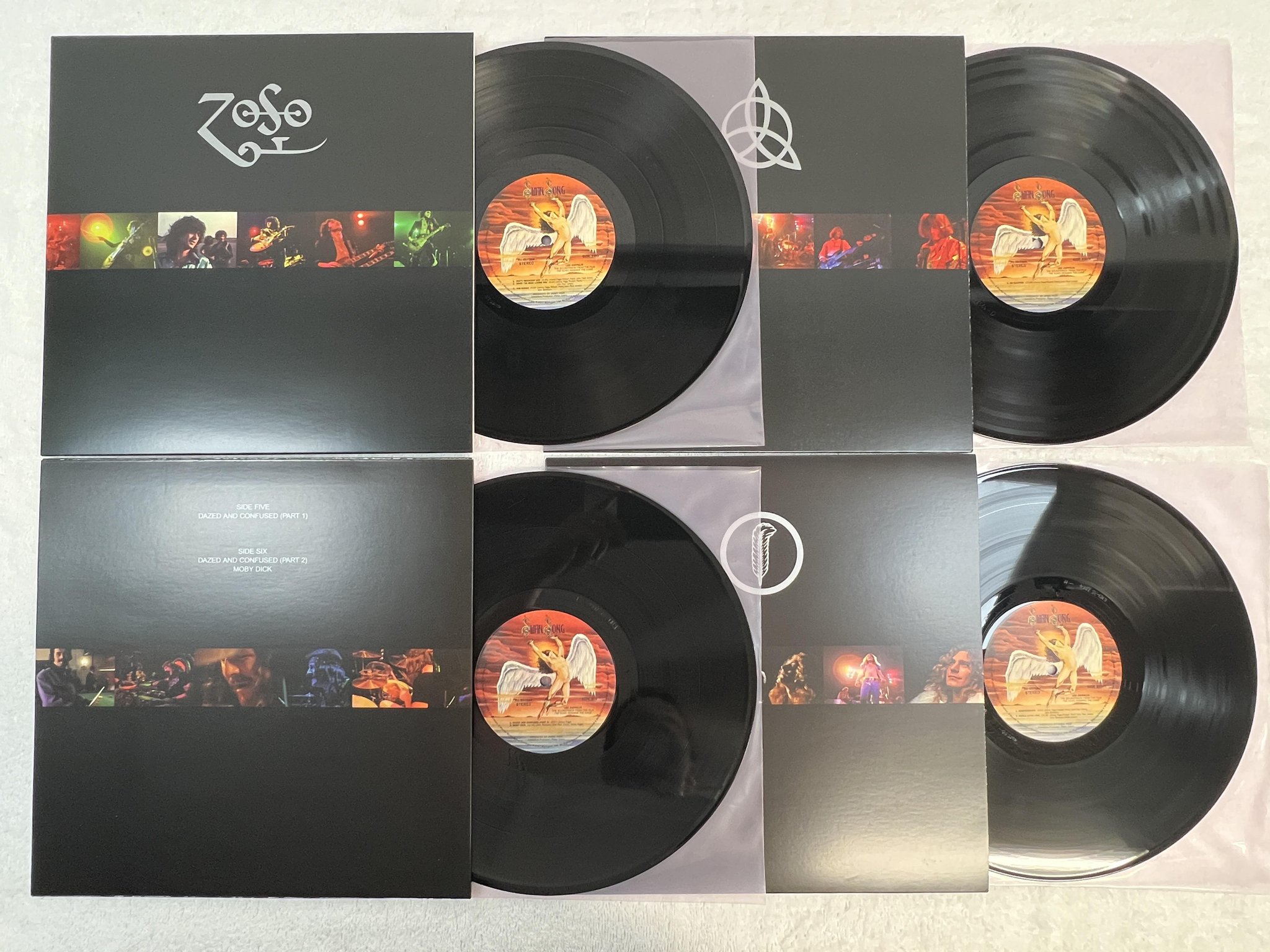 Omslagsbild för skivan LED ZEPPELIN The Song Remains The Same 4xLP box set 2007 US SWAN SONG R1 357564