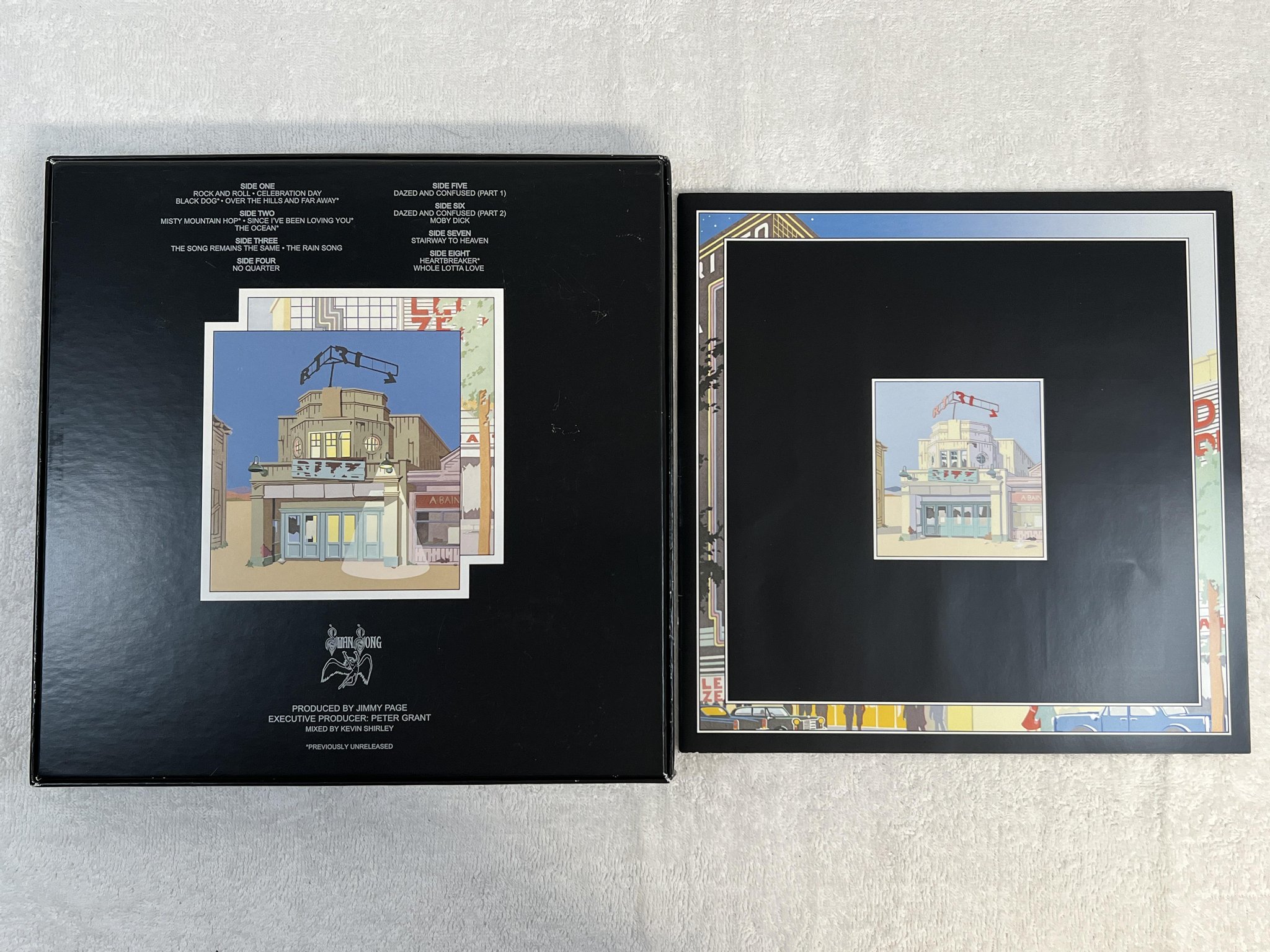Omslagsbild för skivan LED ZEPPELIN The Song Remains The Same 4xLP box set 2007 US SWAN SONG R1 357564