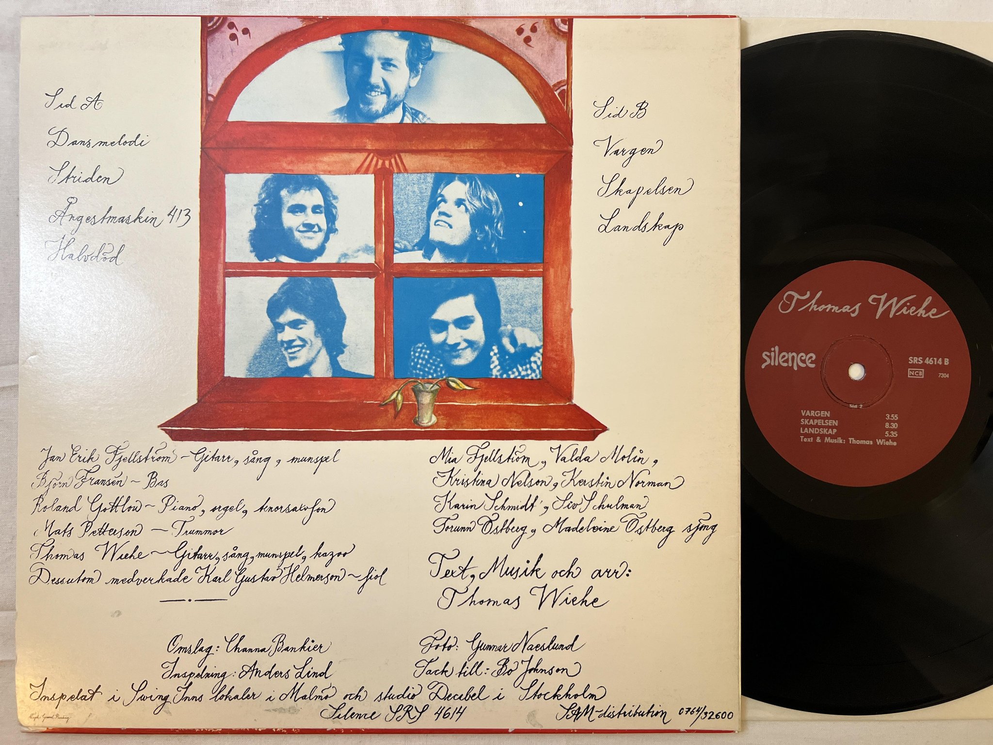 Omslagsbild för skivan THOMAS WIEHE i rummet intill LP Swe SILENCE SRS 4614