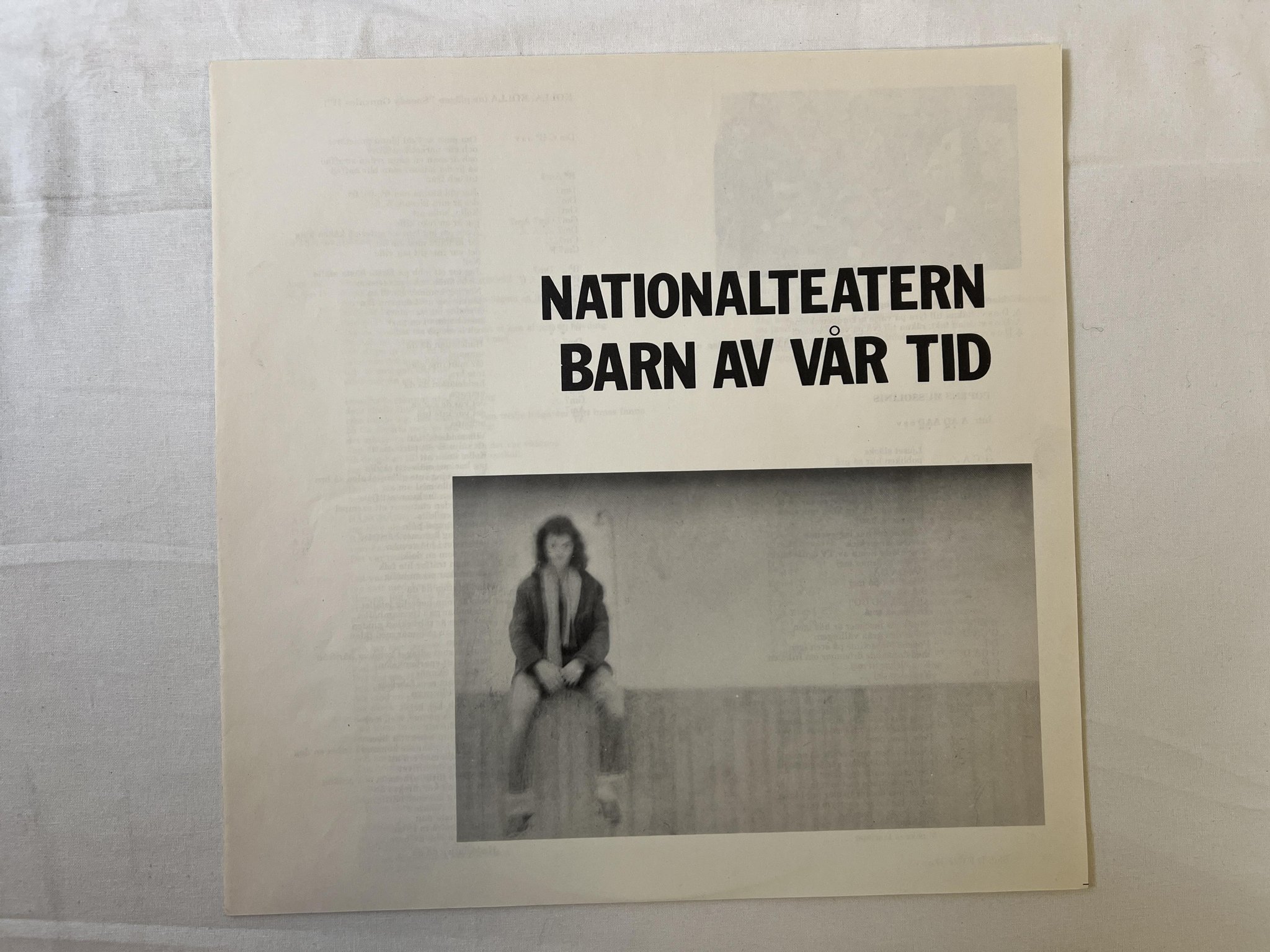 Omslagsbild för skivan NATIONALTEATERN barn av vår tid LP -78 Swe NACKSVING Nr. 031-16