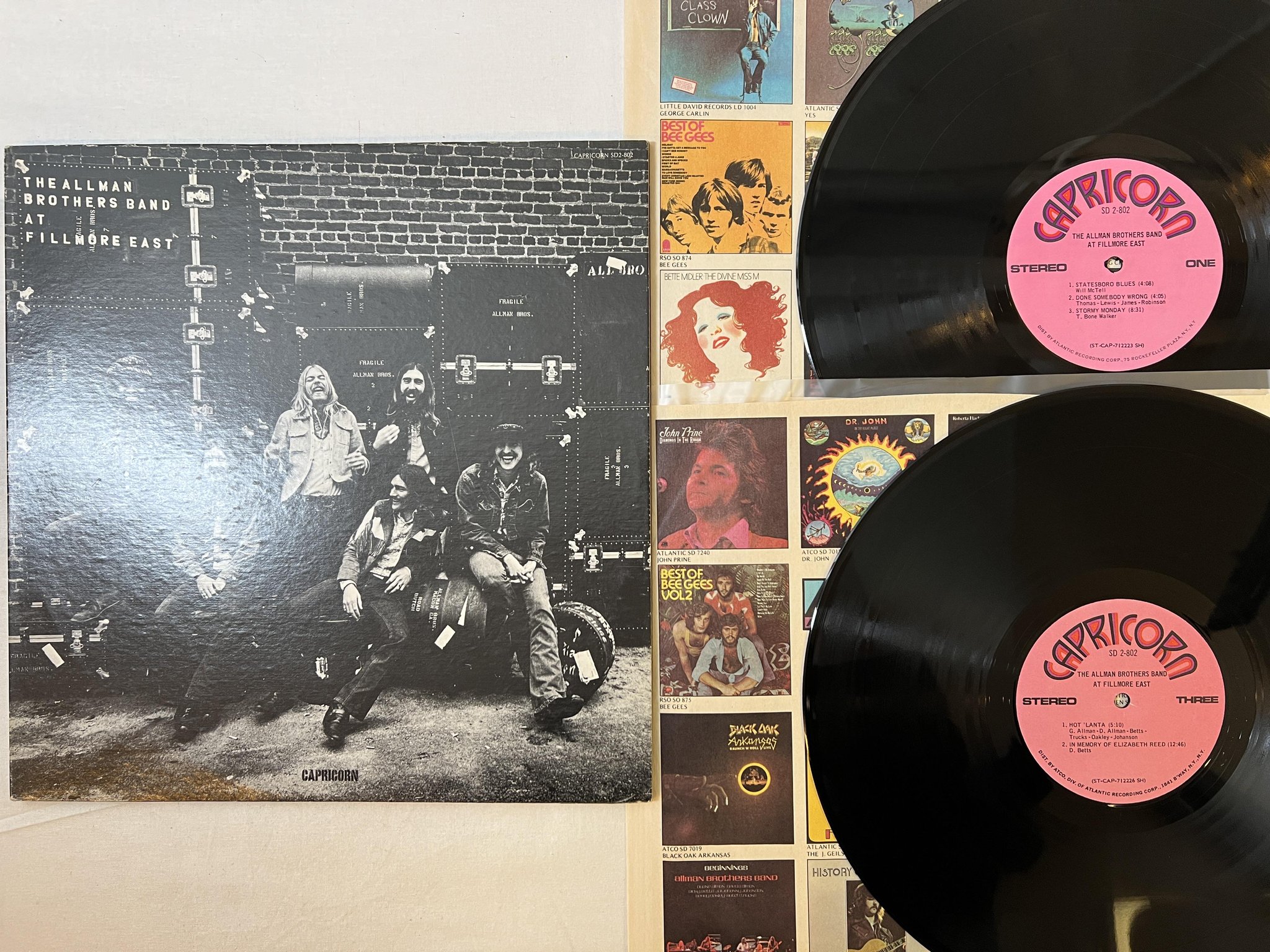 Omslagsbild för skivan THE ALLMAN BROTHERS At Fillmore East 2xLP -71 US CAPRICORN SD 2-802