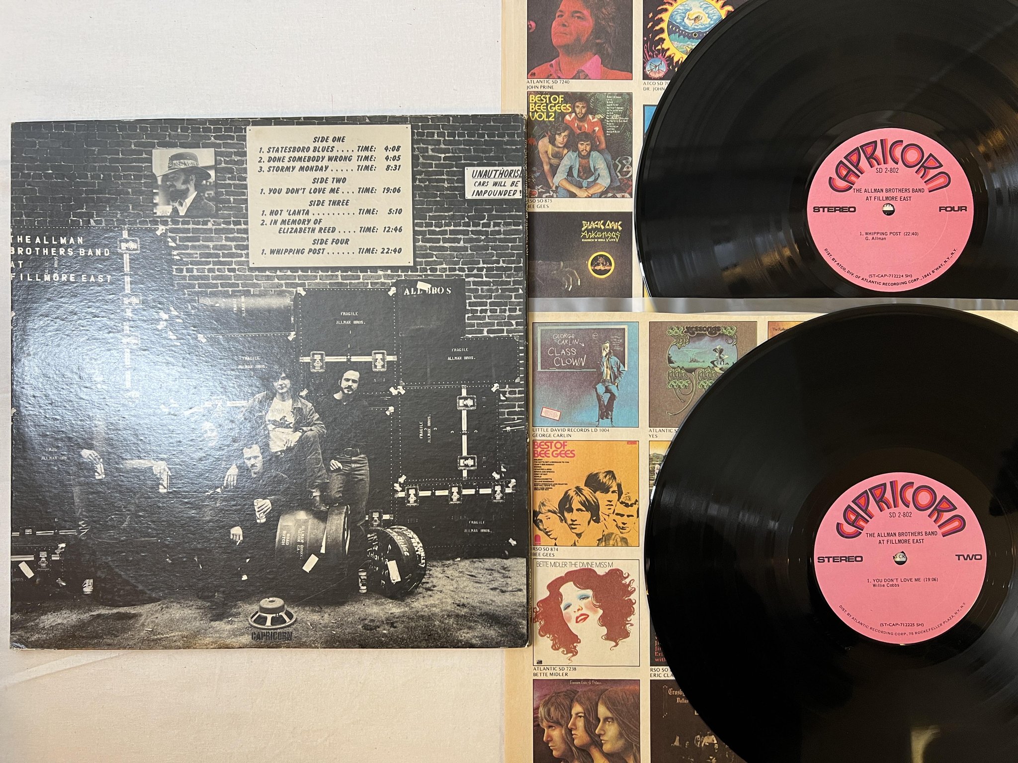 Omslagsbild för skivan THE ALLMAN BROTHERS At Fillmore East 2xLP -71 US CAPRICORN SD 2-802