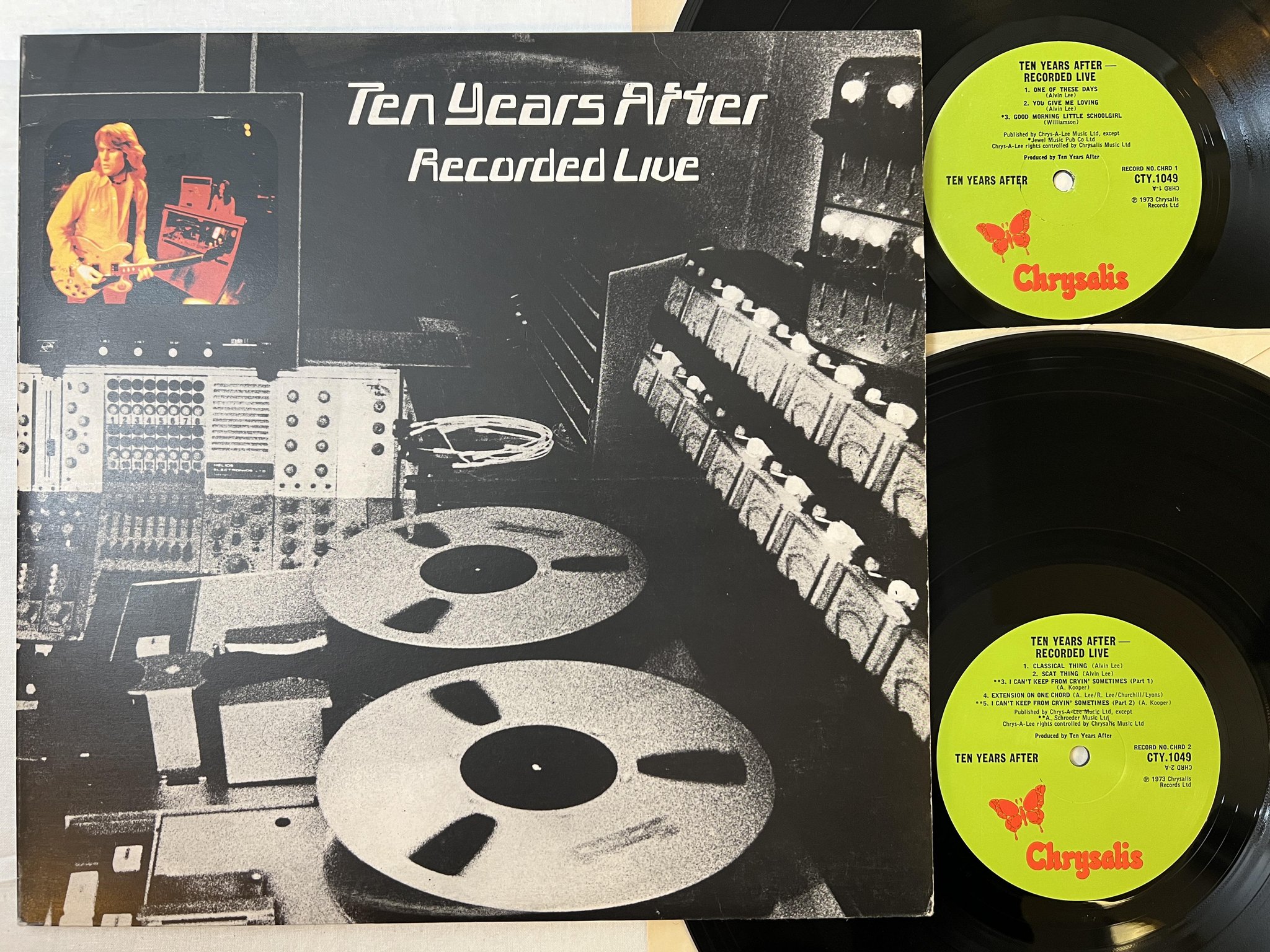 Omslagsbild för skivan TEN YEARS AFTER recorded live 2xLP -73 UK CHRYSALIS CTY 1049