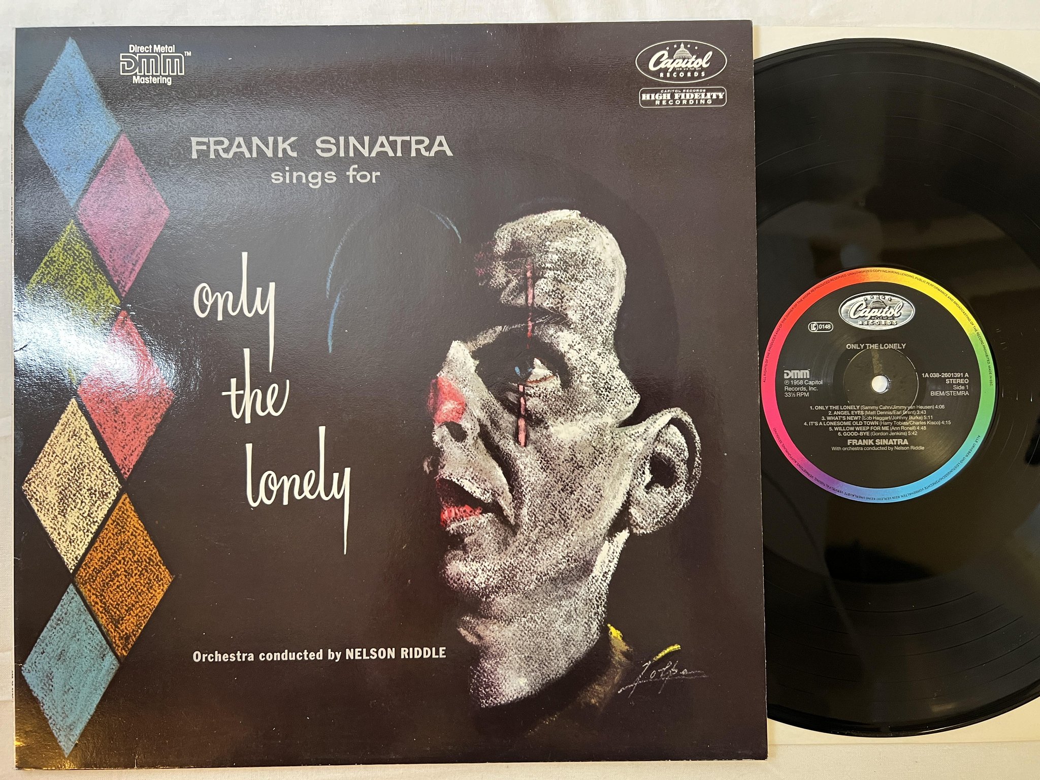 Omslagsbild för skivan FRANK SINATRA only the lonely LP re Hol CAPITOL 1A 038-2601391