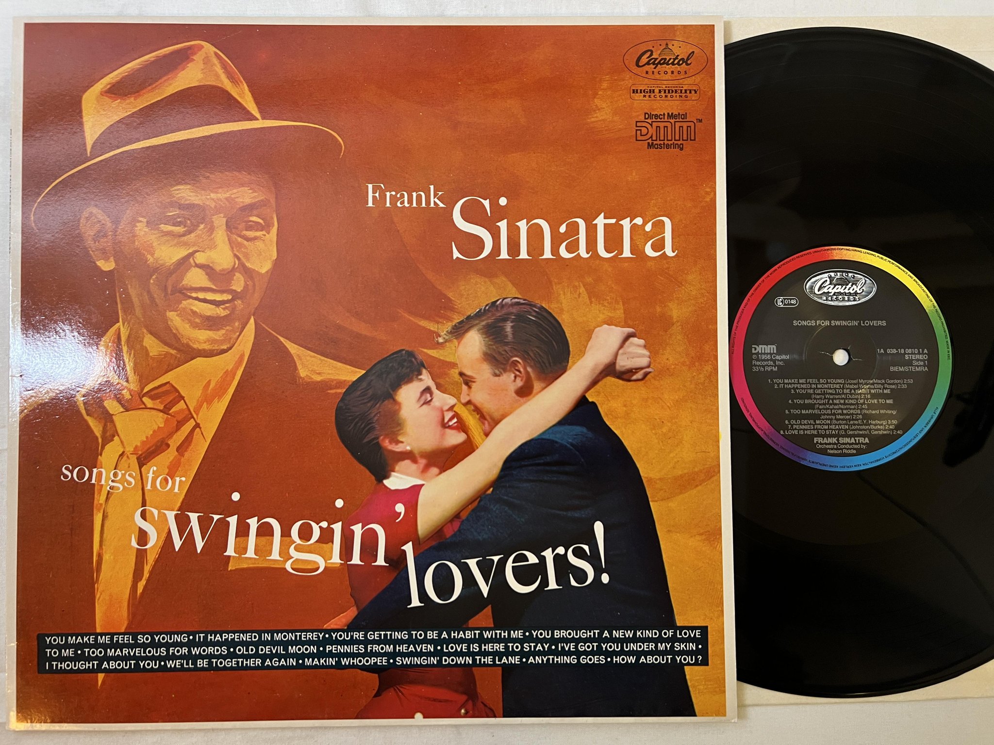Omslagsbild för skivan FRANK SINATRA songs for swingin' lovers LP re Hol CAPITOL 1A 038-1808101