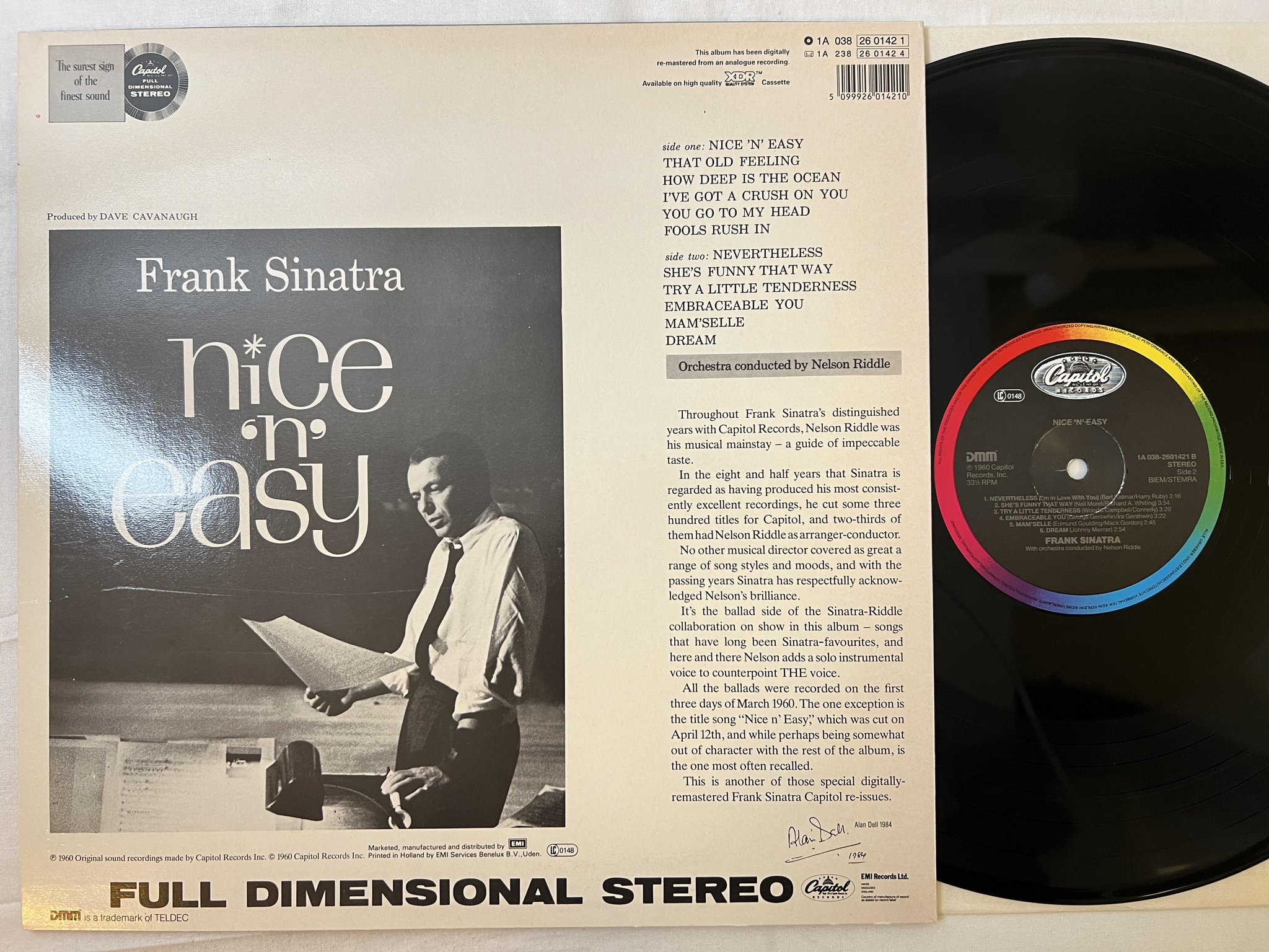 Omslagsbild för skivan FRANK SINATRA nice 'n' easy LP re Hol CAPITOL 1A 038-2601421