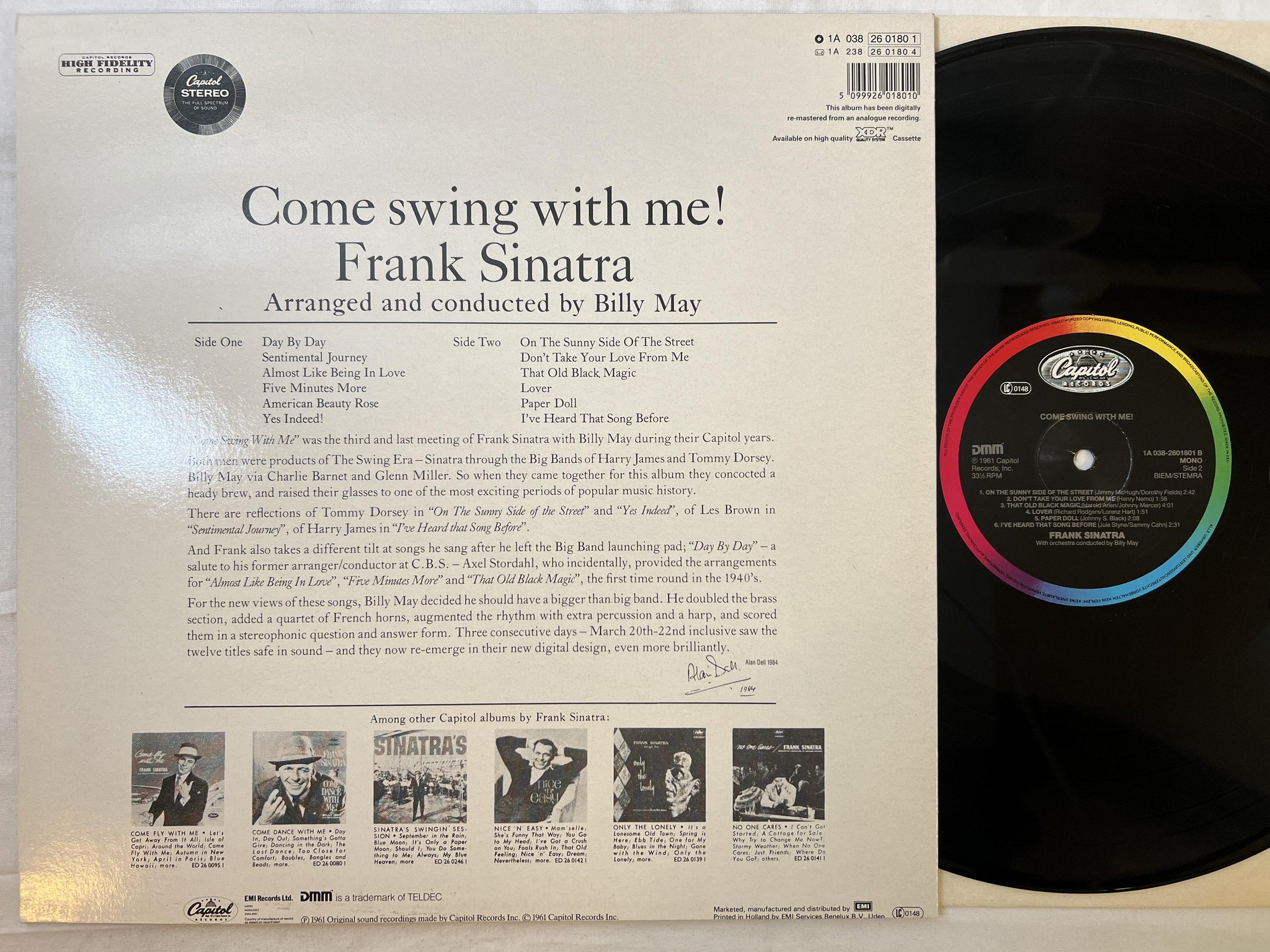 Omslagsbild för skivan FRANK SINATRA come swing with me! LP re Hol CAPITOL 1A 038-2601801