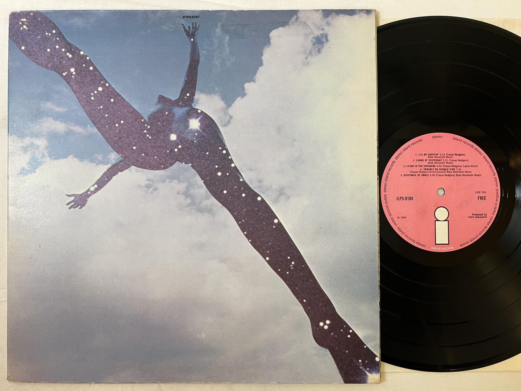 Omslagsbild för skivan FREE s/t LP 69 UK pink ISLAND ILPS 9104