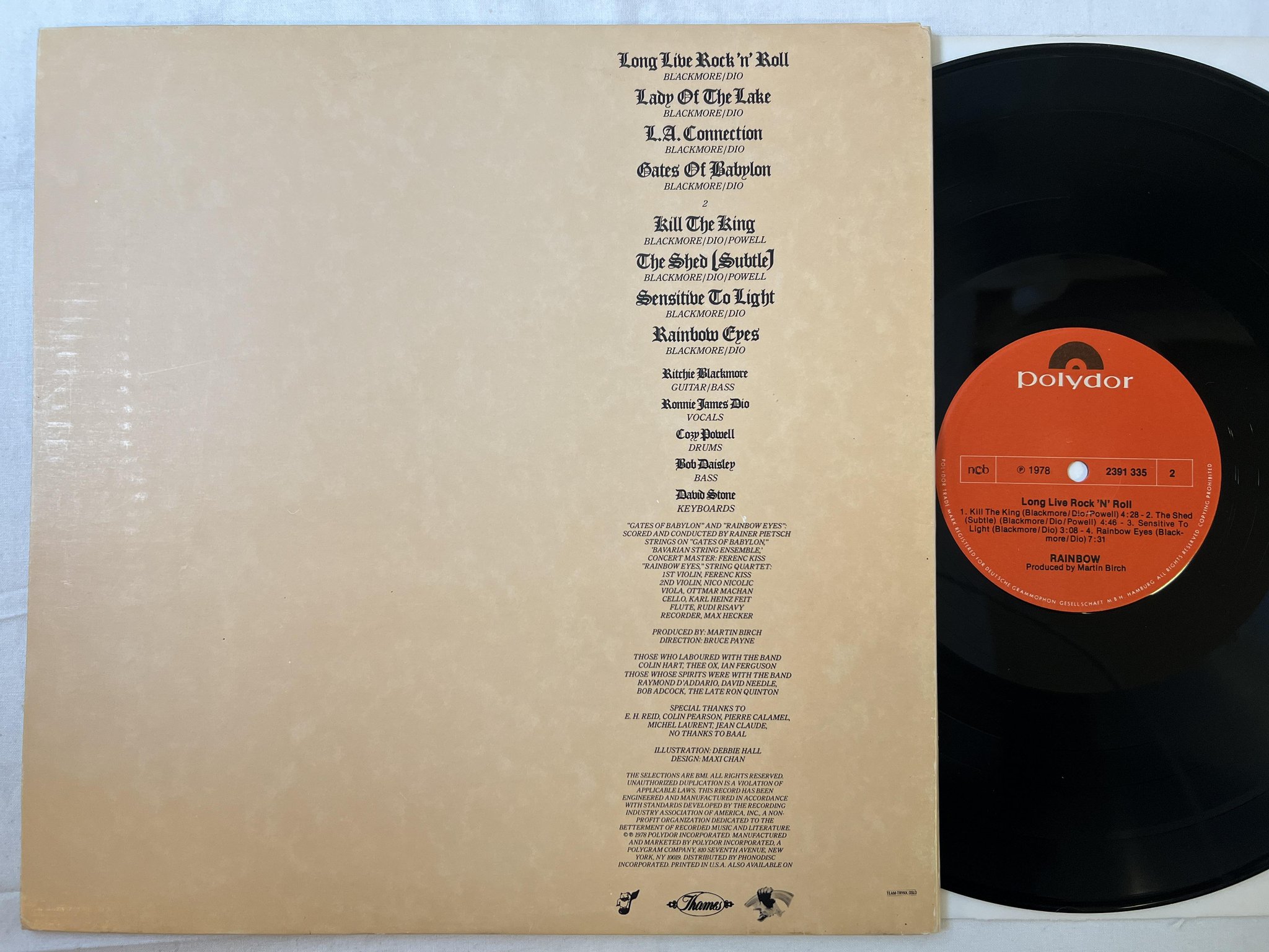 Omslagsbild för skivan RAINBOW long live rock n roll LP -78 ncb POLYDOR 2391335