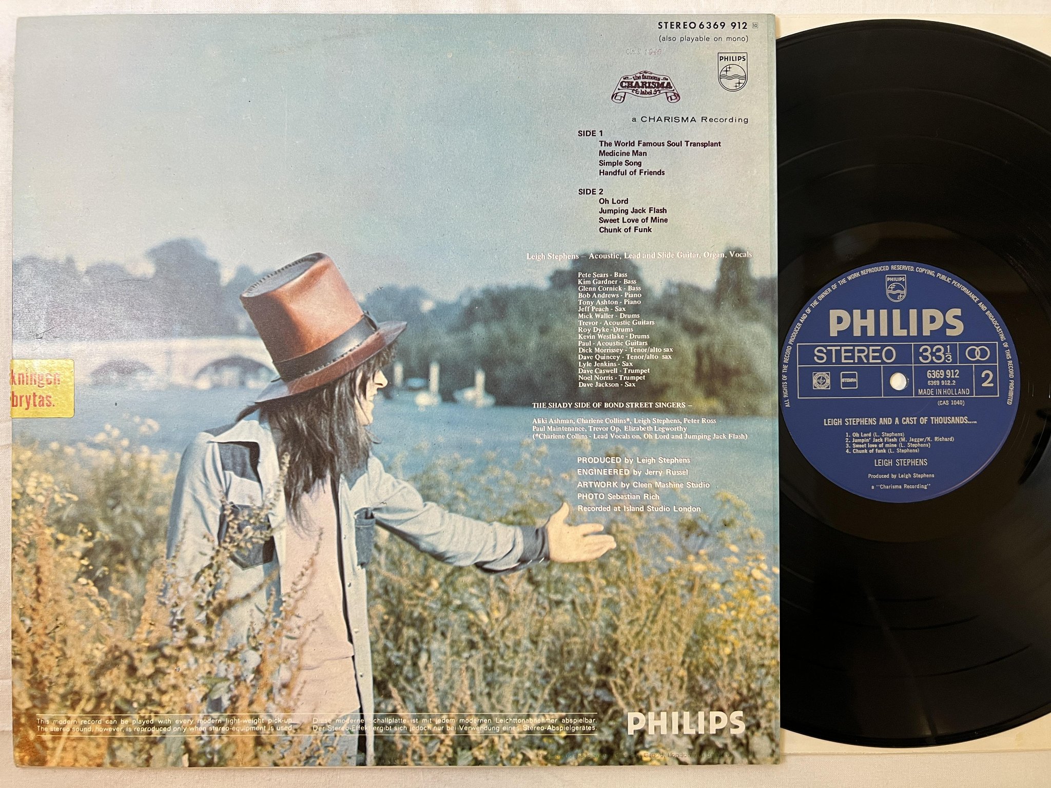 Omslagsbild för skivan LEIGH STEPHENS And A Cast Of Thousands LP -71 Hol PHILIPS 6369 912