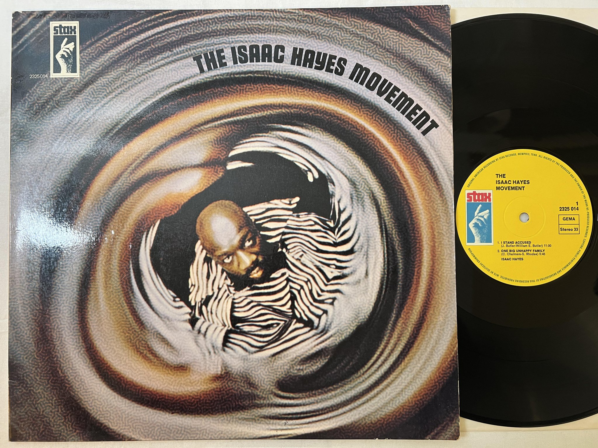 Omslagsbild för skivan THE ISAAC HAYES MOVEMENT s/t LP -71 Ger STAX 2325 014