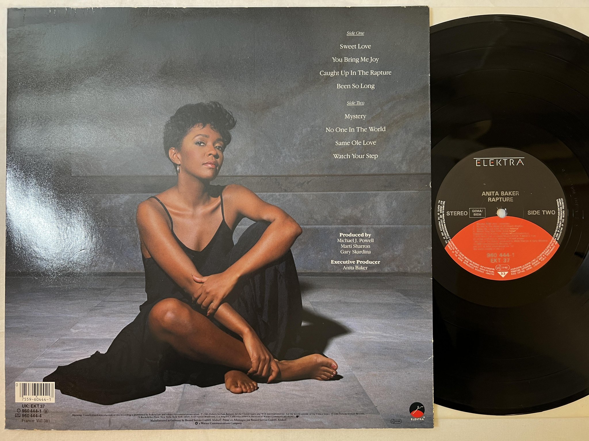 Omslagsbild för skivan ANITA BAKER rapture LP -86 Ger ELEKTRA 960 444-1 *** CLASSIC ***