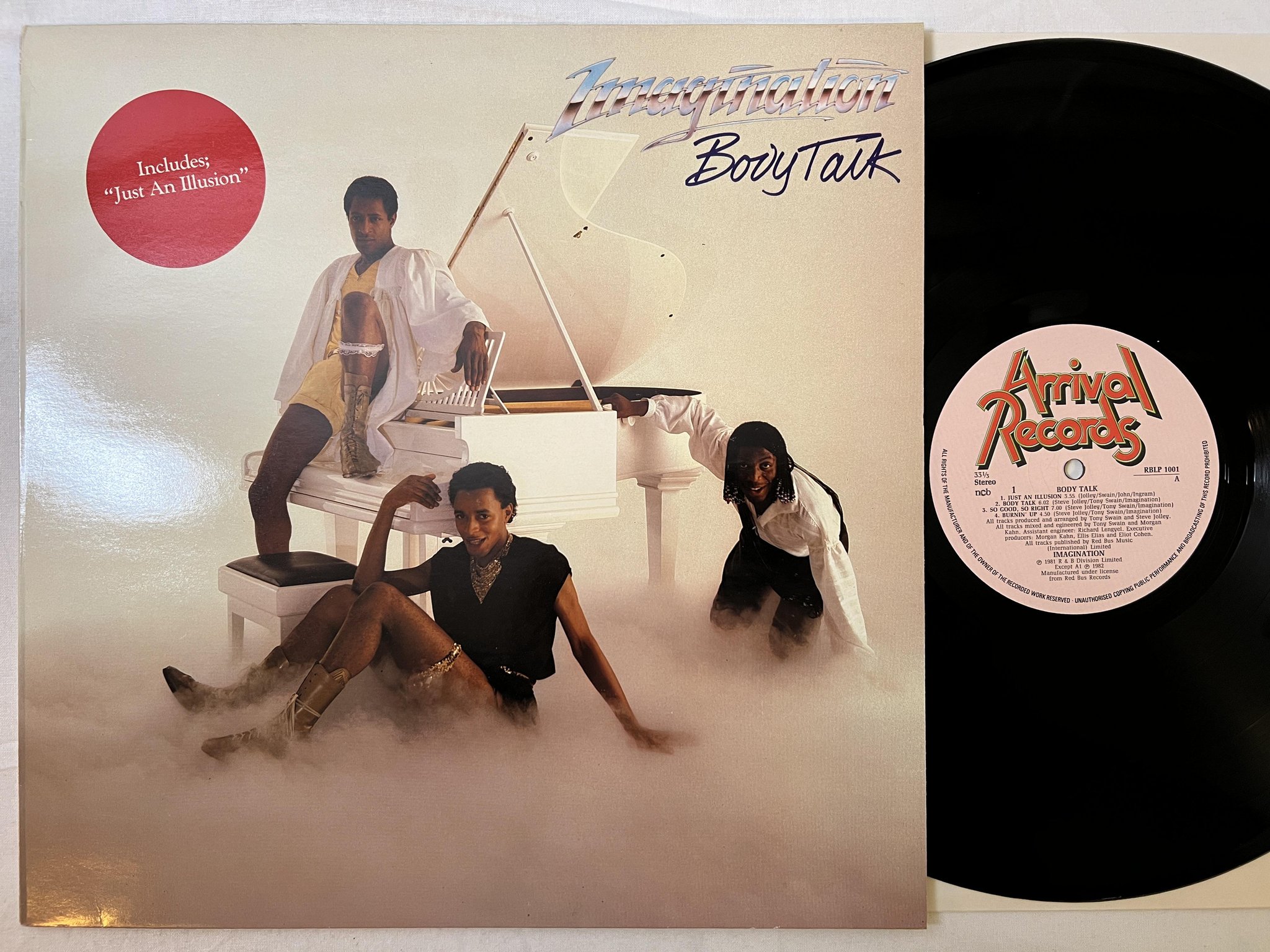 Omslagsbild för skivan IMAGINATION body talk LP -81 ncb ARRIVAL RBLP 1001 *** DANCE FLOOR CLASSIC ***