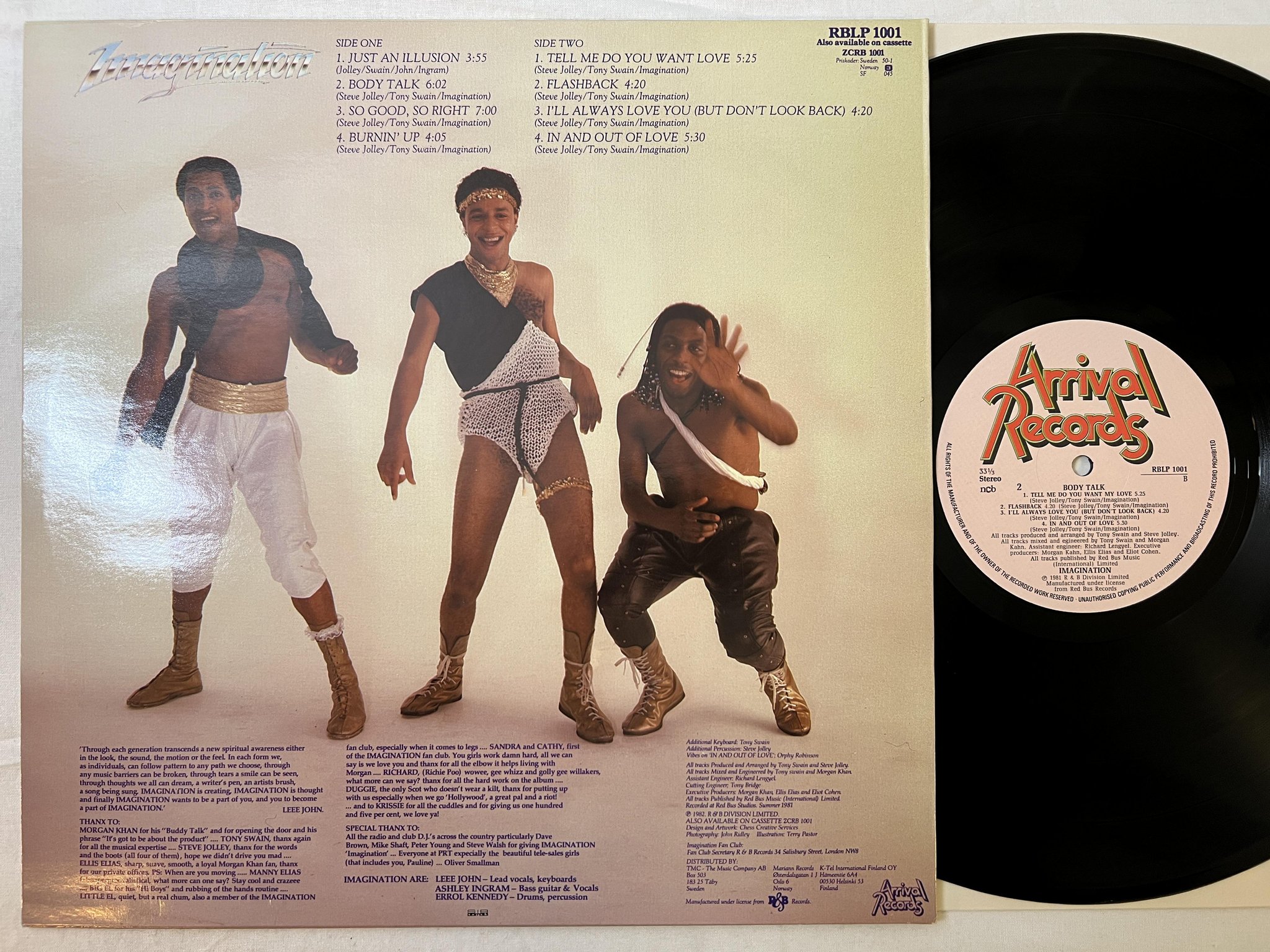 Omslagsbild för skivan IMAGINATION body talk LP -81 ncb ARRIVAL RBLP 1001 *** DANCE FLOOR CLASSIC ***