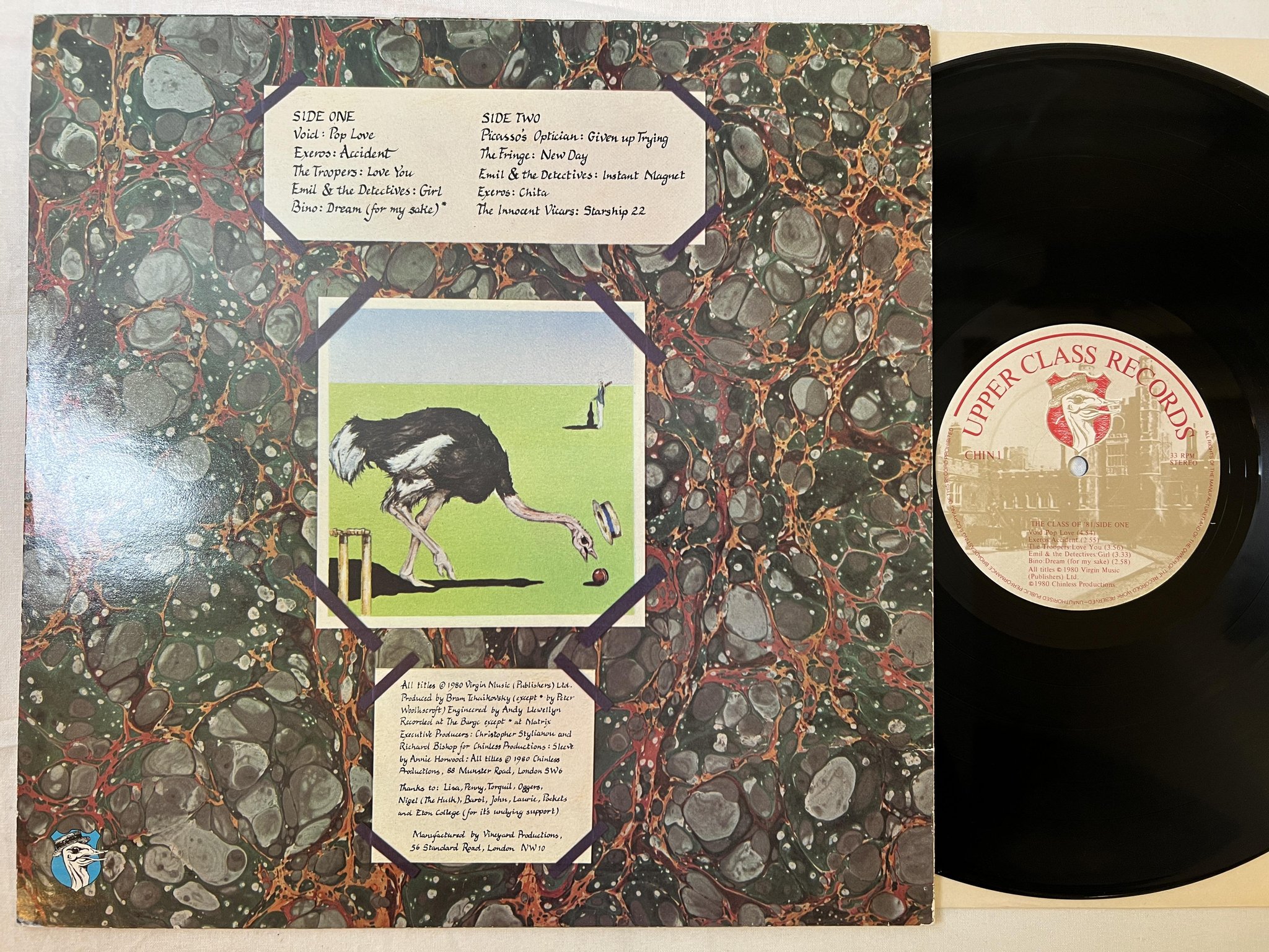 Omslagsbild för skivan V/A The Class Of '81 LP -80 UK UPPER CLASS CHIN-1 *** Punk Rock ***