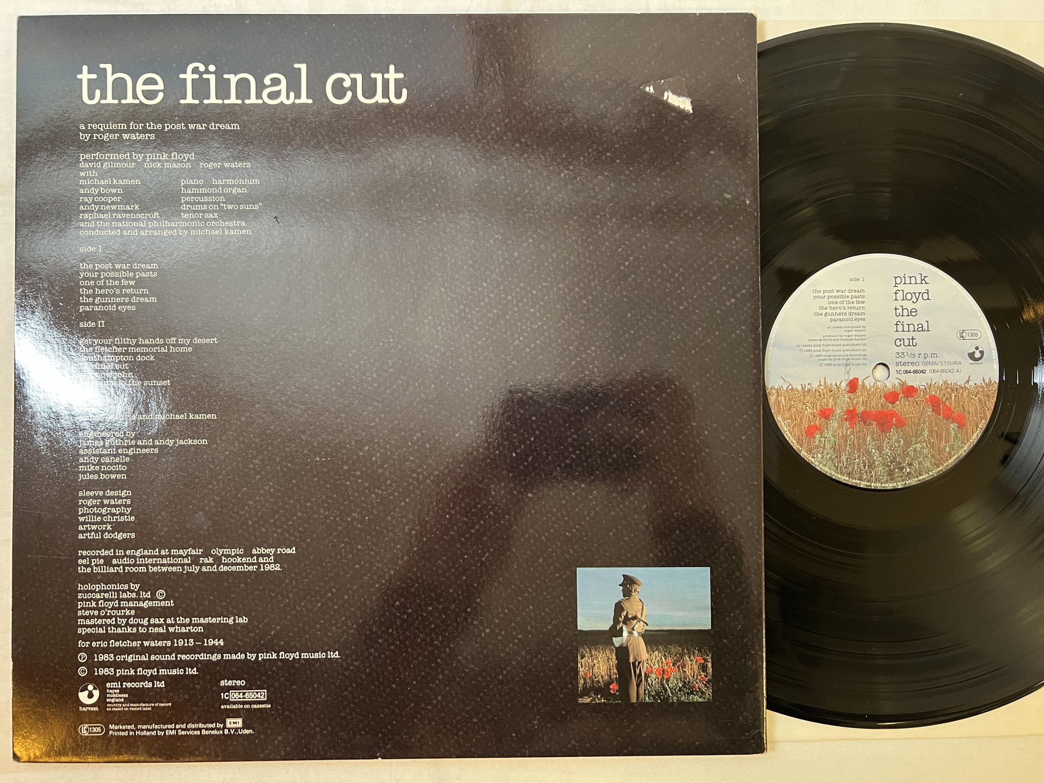 Omslagsbild för skivan PINK FLOYD the final cut LP -83 Hol HARVEST 1C 064-65042