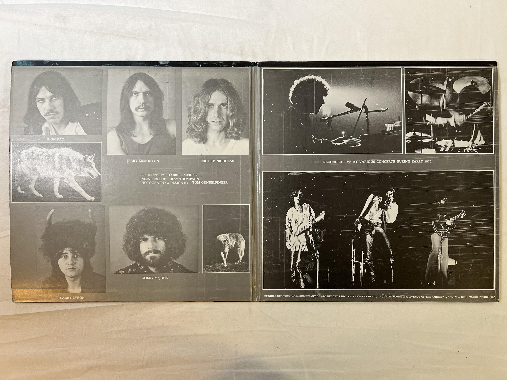 Omslagsbild för skivan STEPPENWOLF live 2xLP US DUNHILL/ABC DSD 50075