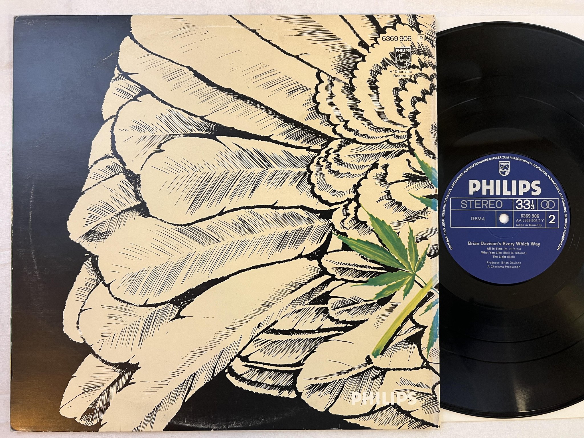 Omslagsbild för skivan BRIAN DAVISON'S EVERY WHICH WAY s/t Lp -70 Ger PHILIPS 6369 906 * weed cover **