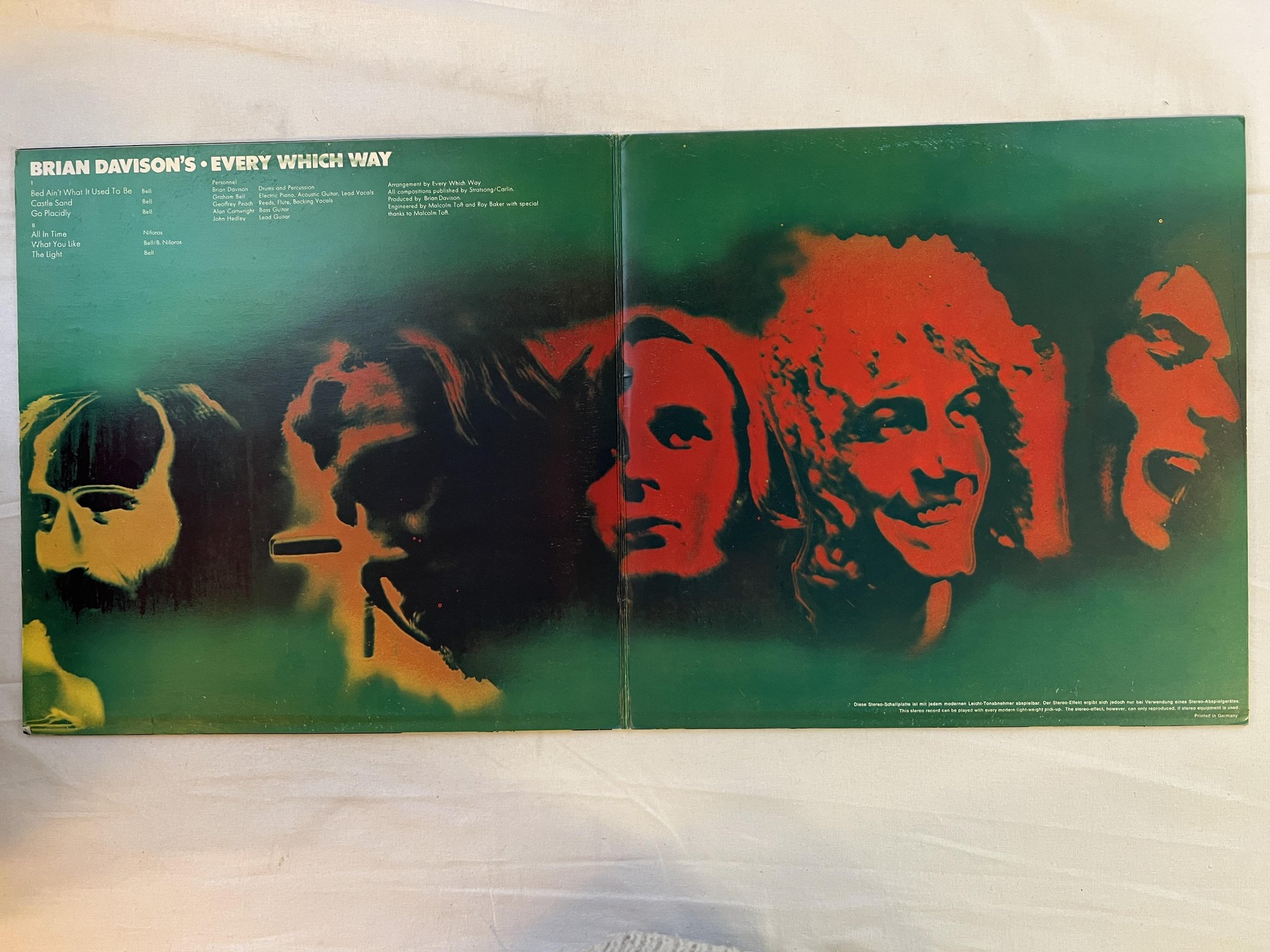 Omslagsbild för skivan BRIAN DAVISON'S EVERY WHICH WAY s/t Lp -70 Ger PHILIPS 6369 906 * weed cover **