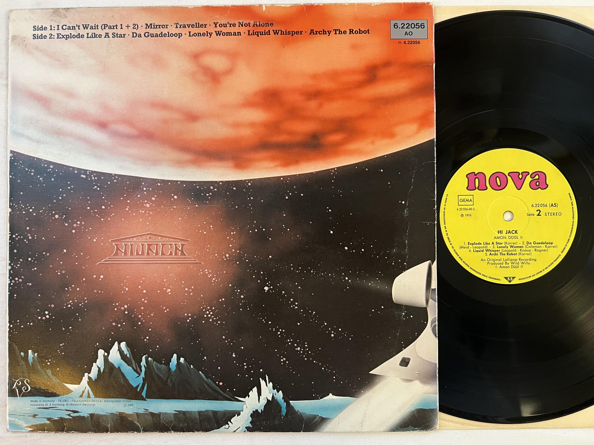 Omslagsbild för skivan AMON DUUL II hi jack LP -74 Ger NOVA 6.22056 (AS)
