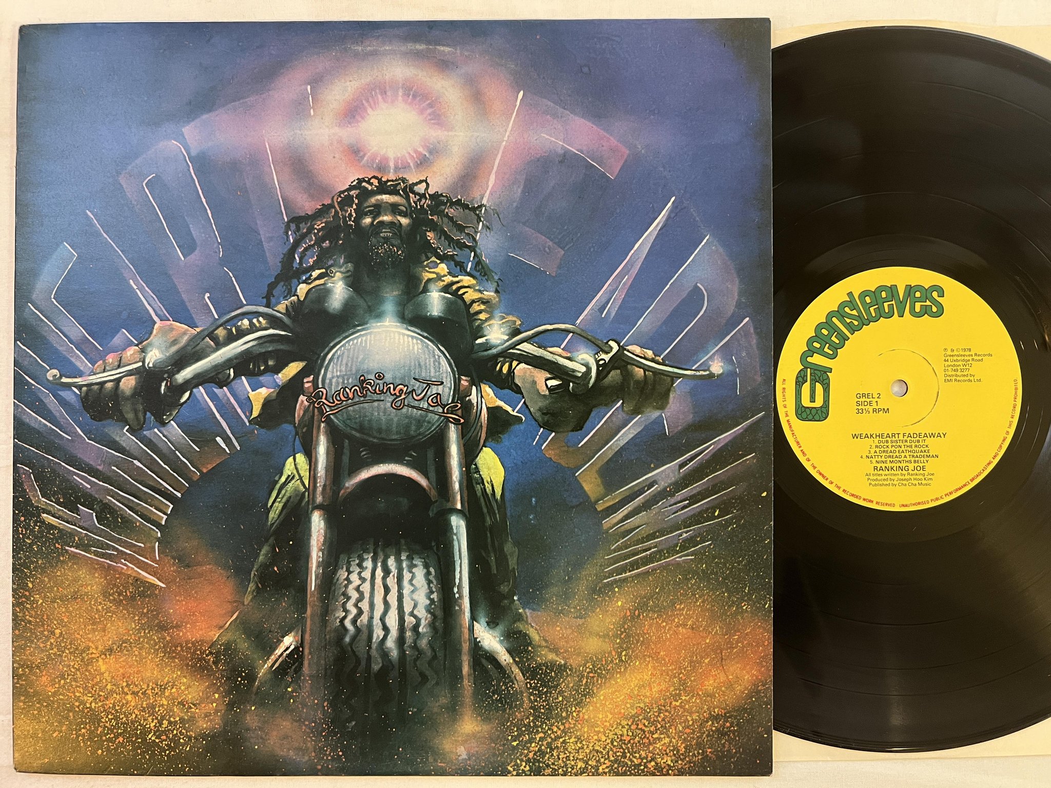Omslagsbild för skivan RANKING JOE weakheart fadeaway LP -78 UK GREENSLEEVES GREL 2