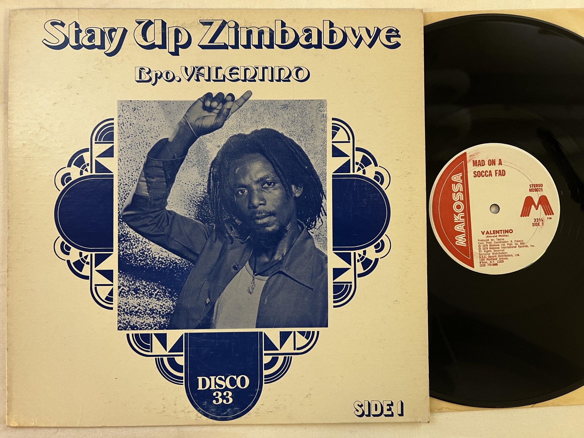 Omslagsbild för skivan BRO VALENTINO stay up Zimbabwe 12" -79 US MAKOSSA MD9025 ** great afrobeat ***