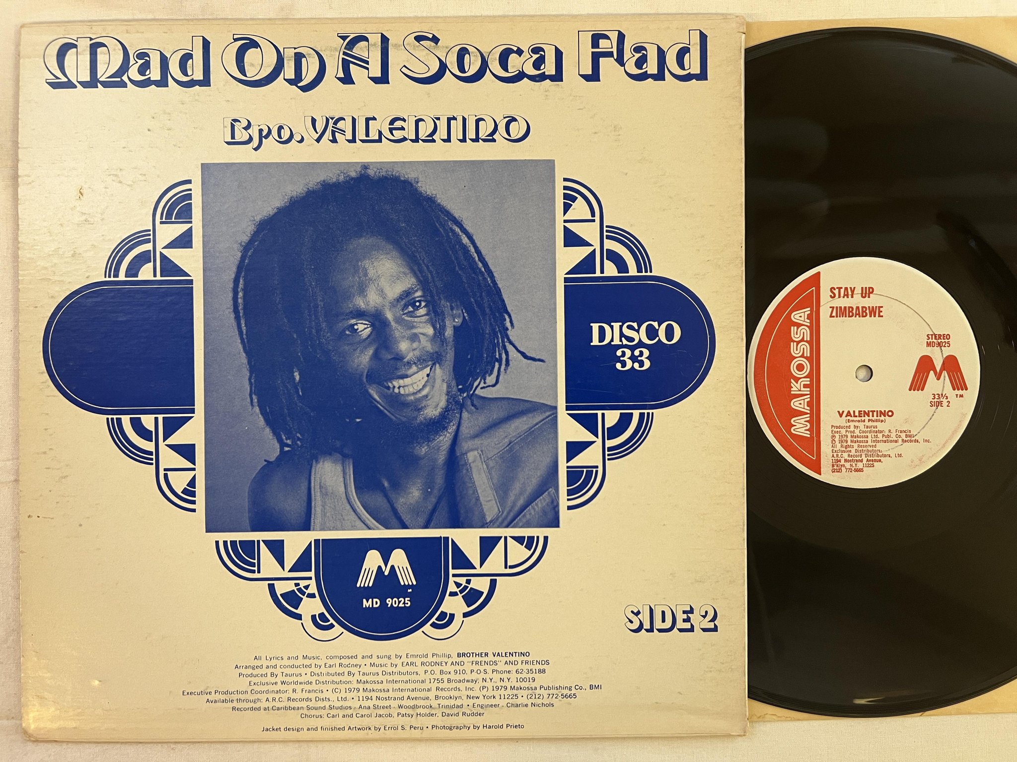 Omslagsbild för skivan BRO VALENTINO stay up Zimbabwe 12" -79 US MAKOSSA MD9025 ** great afrobeat ***