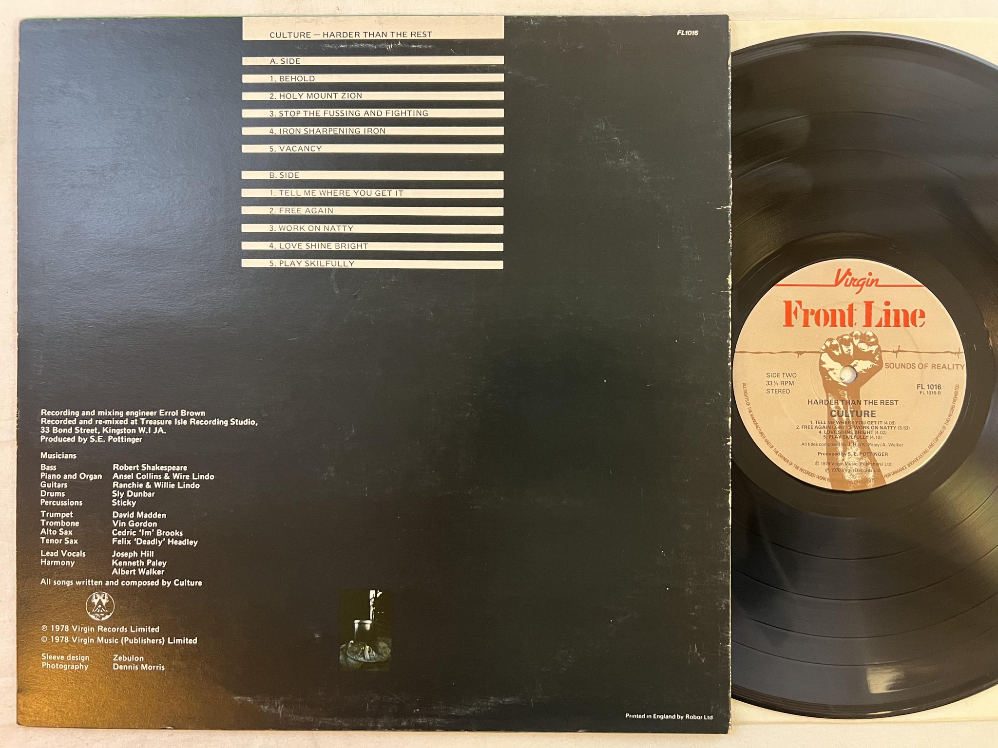 Omslagsbild för skivan CULTURE harder than the rest LP -78 UK FRONT LINE FL 1016