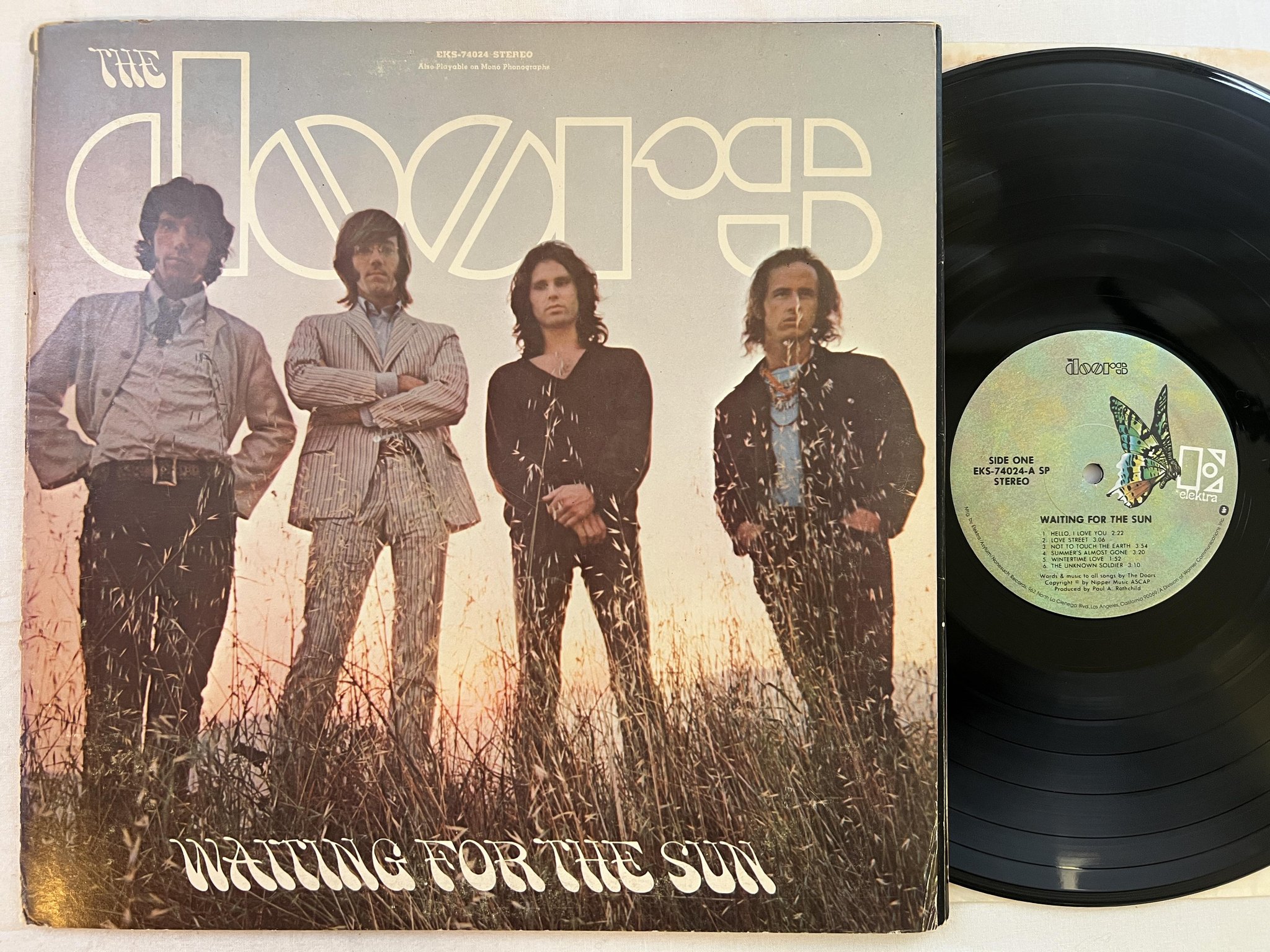 Omslagsbild för skivan THE DOORS waiting fir the sun LP US ELEKTRA EKS 74024 SP