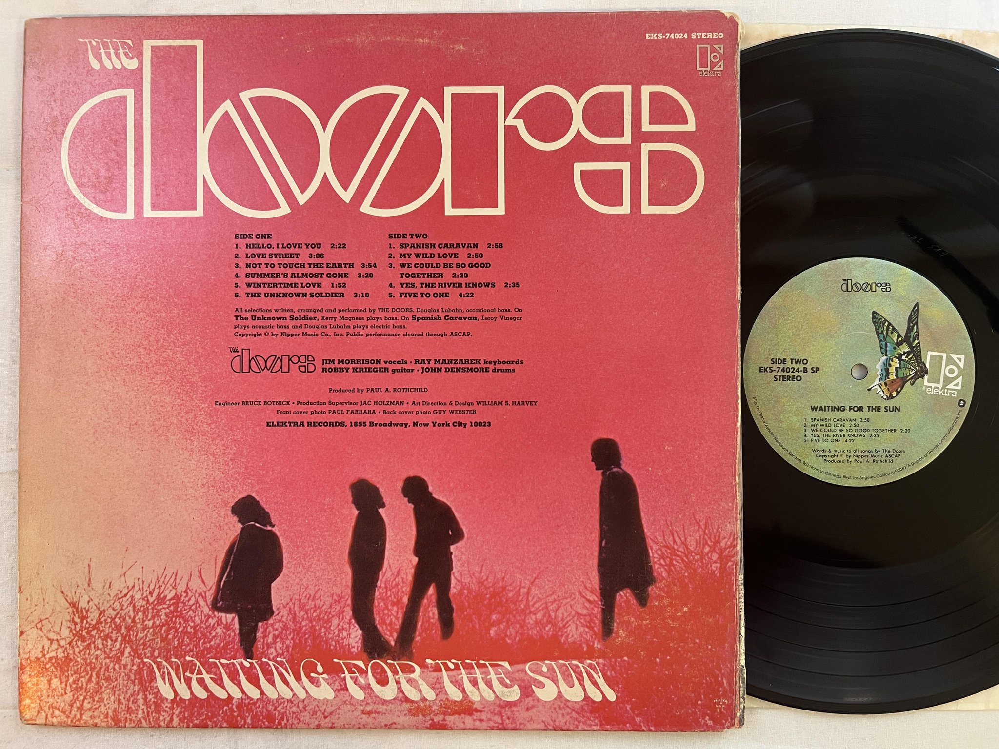 Omslagsbild för skivan THE DOORS waiting fir the sun LP US ELEKTRA EKS 74024 SP