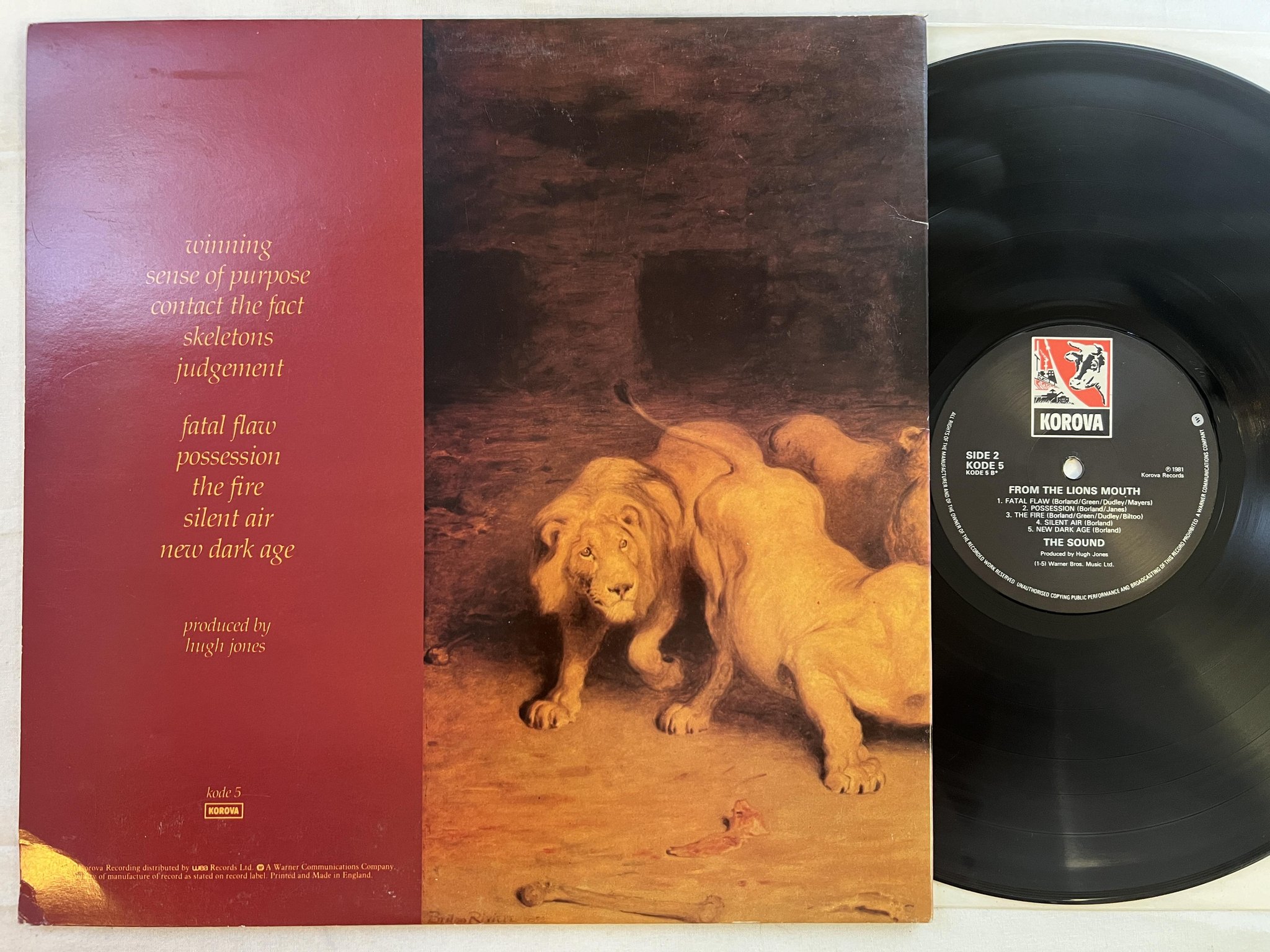 Omslagsbild för skivan THE SOUND from the lions mouth LP -81 UK KOROVA KODE 5 *** POST-PUNK ***