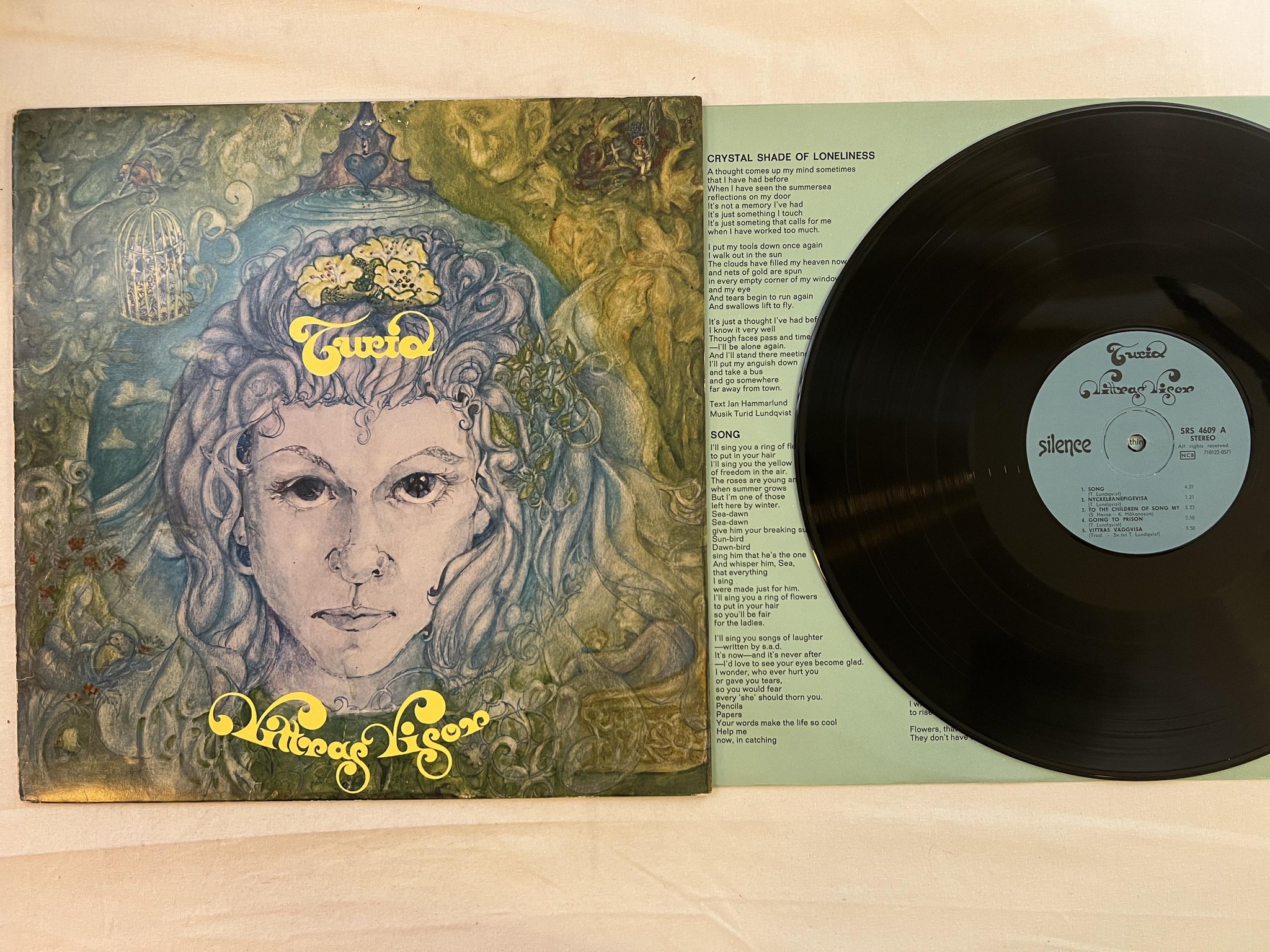 Omslagsbild för skivan TURID vittras visor LP -71 Swe SILENCE SRS 4609 *** HEAVY VINYL ORIGINAL ***