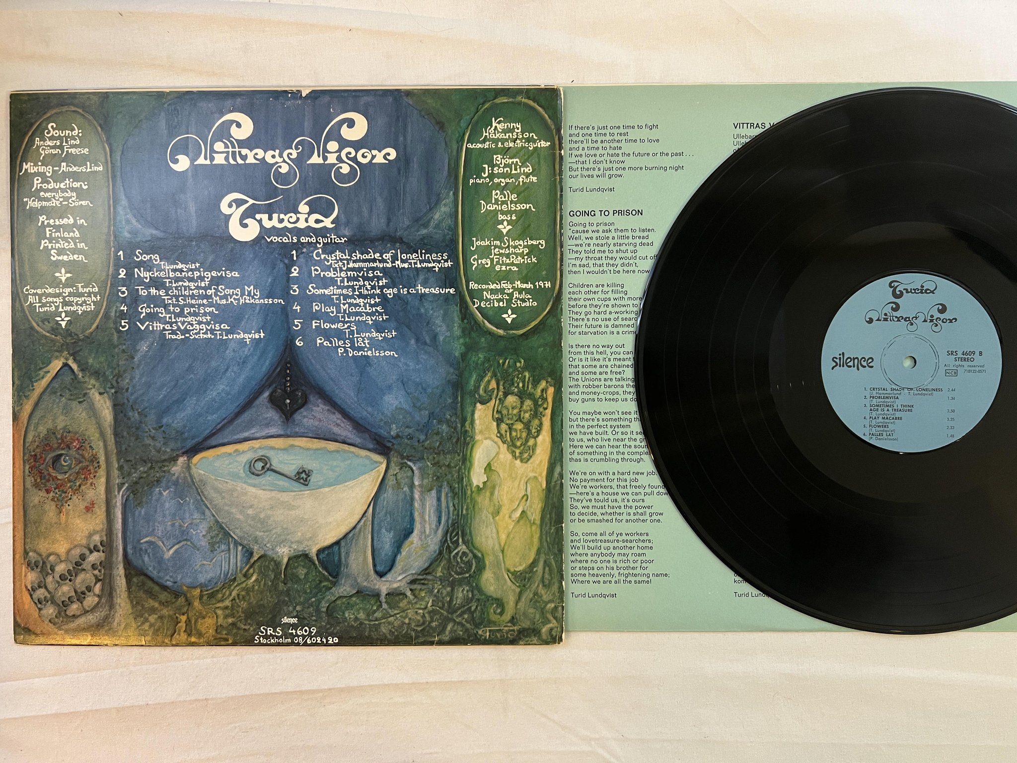 Omslagsbild för skivan TURID vittras visor LP -71 Swe SILENCE SRS 4609 *** HEAVY VINYL ORIGINAL ***