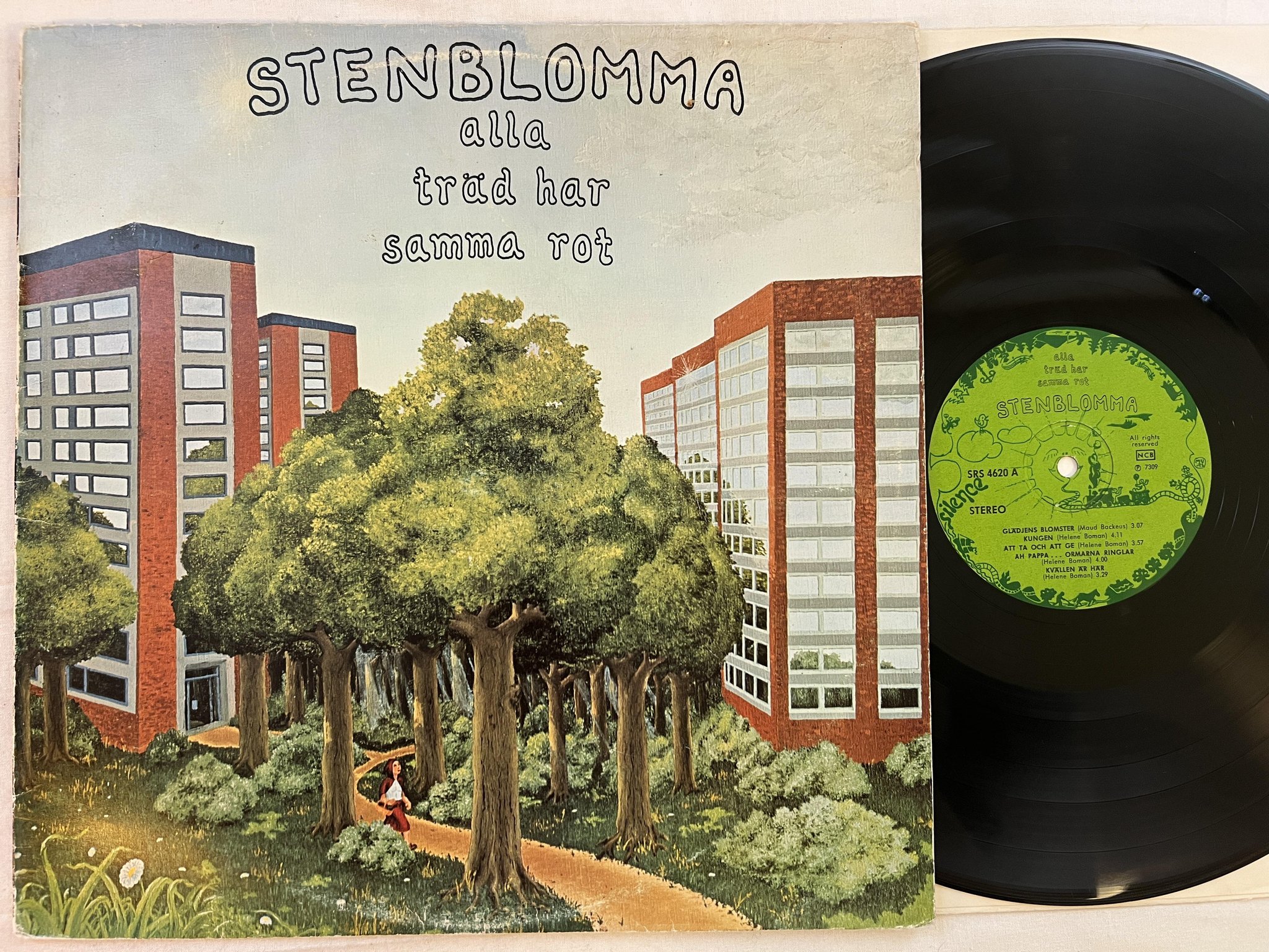 Omslagsbild för skivan STENBLOMMA Alla Träd Har Samma Rot LP -73 Swe SILENCE SRS 4620