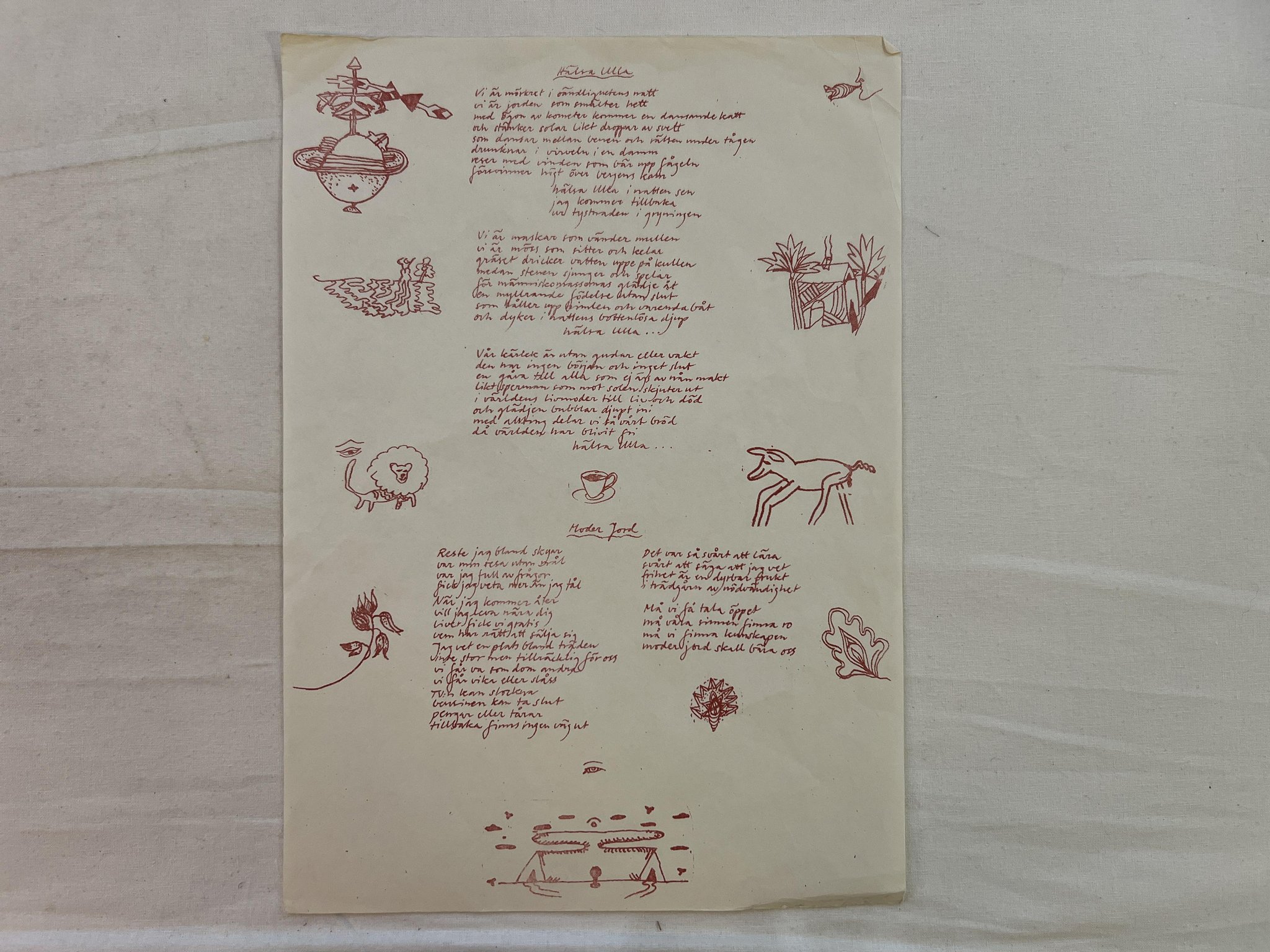 Omslagsbild för skivan TRÄD GRÄS & STENAR Mors Mors LP -73 Swe TALL 2 *** RARE PSYCH / PROG ***